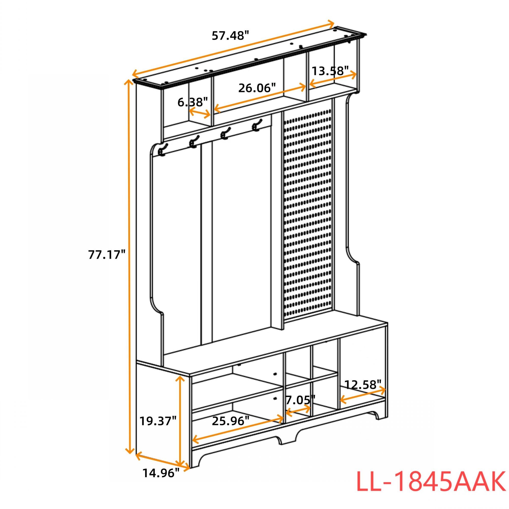 Yiekholo LL-1845AAK Hall-Trees - View #4