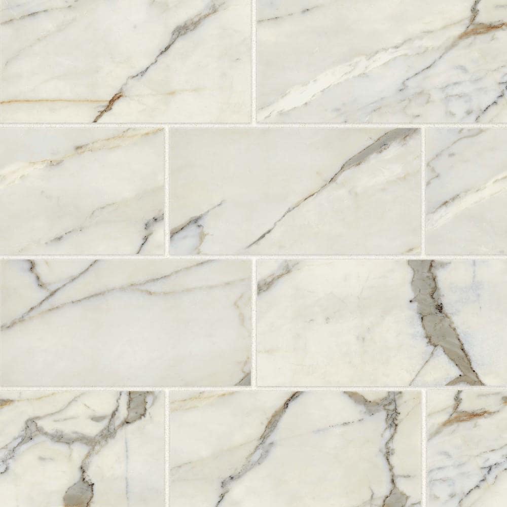 Classic 2 Calacatta Oro 12-in x 24-in Matte Porcelain Stone Look Floor and Wall Tile (15.75-sq. ft/ Carton) Marble | - Bedrosians STPCL2CAO1224P