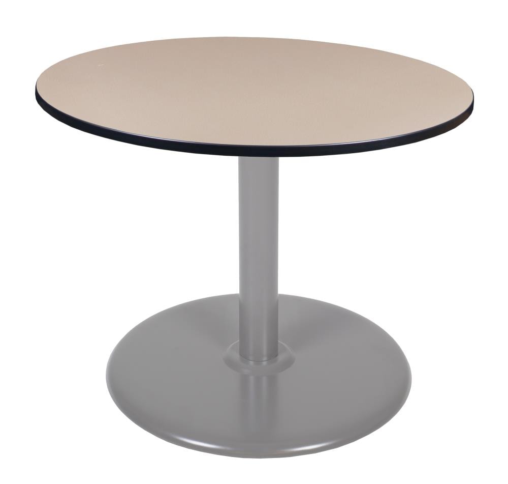 Regency TVP48RNDBEGY Breakroom Off-White 4-Person Training Table (48-in W x 29-in H)