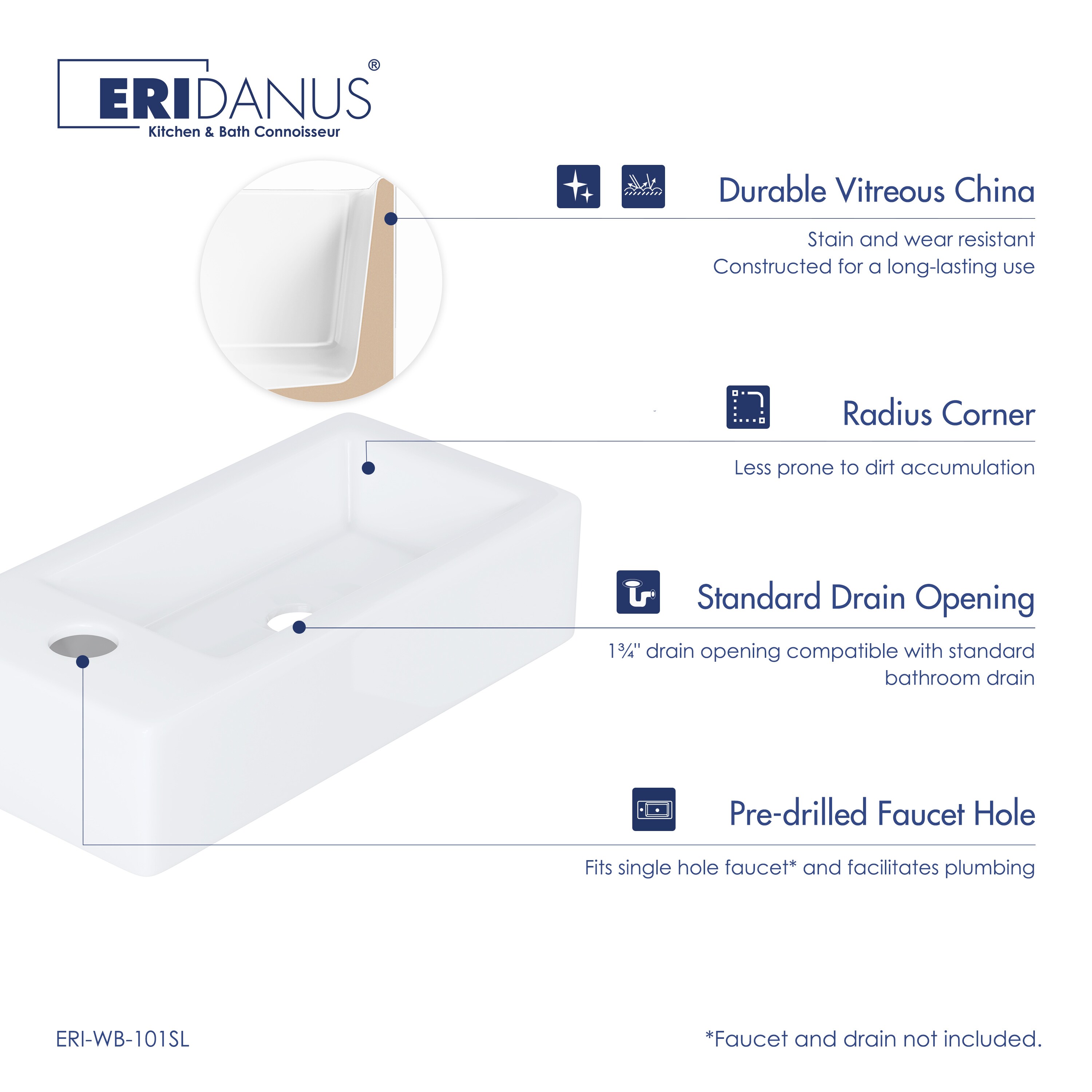 Eridanus ERI-WB-101SL Bath-Sink - View #3