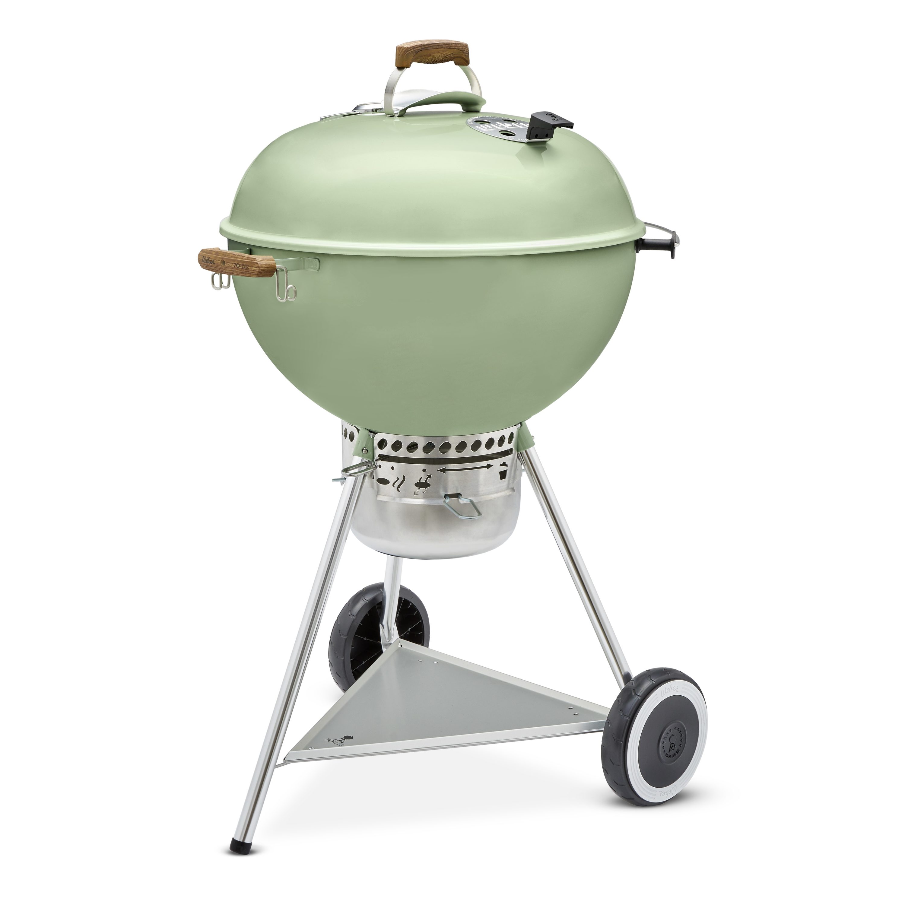werk Komkommer Celsius Weber 70th Anniversary Kettle 22-in W Diner Green Kettle Charcoal Grill in  the Charcoal Grills department at Lowes.com