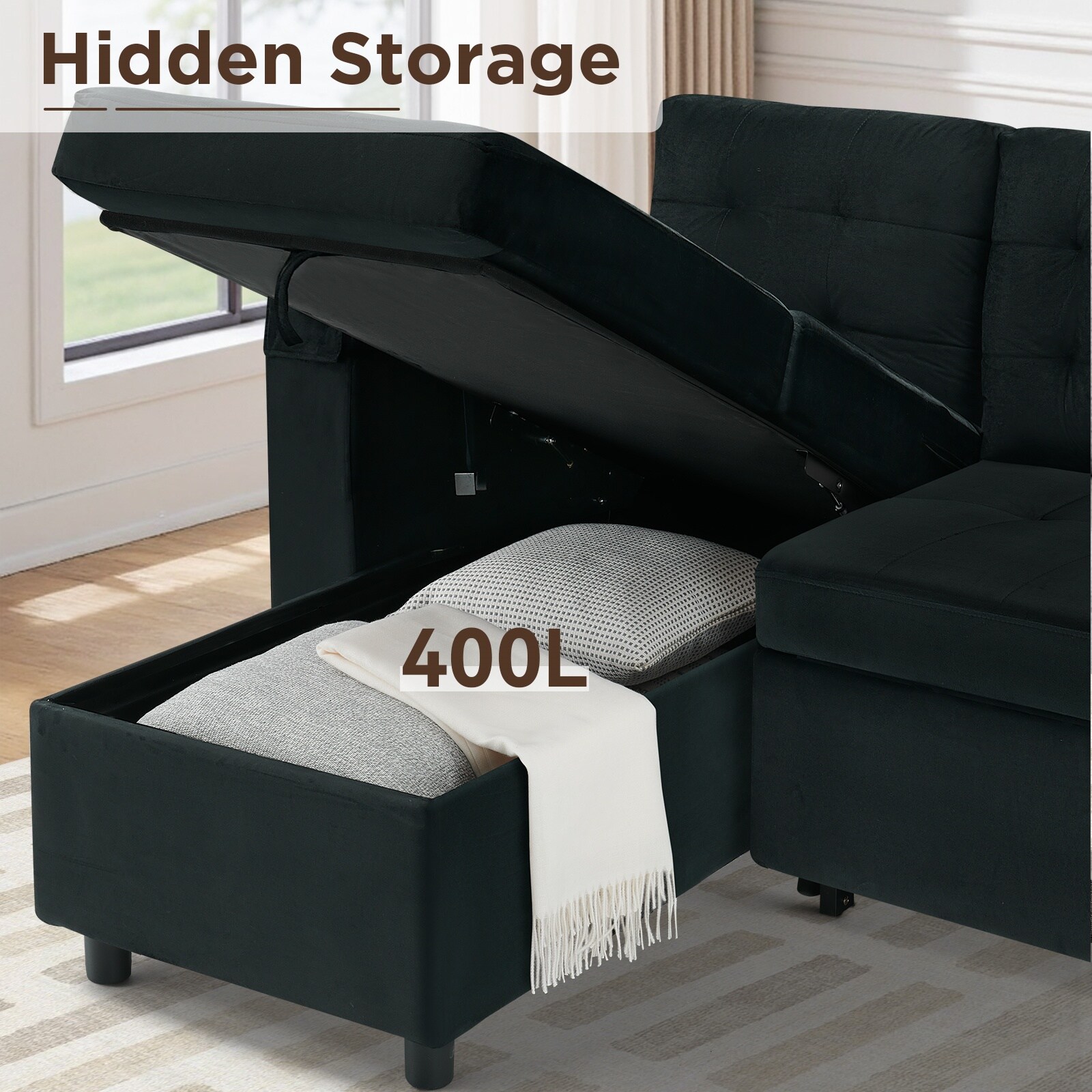 Pocassy GREATANTS-004BKABC Sofas-Loveseats - View #4