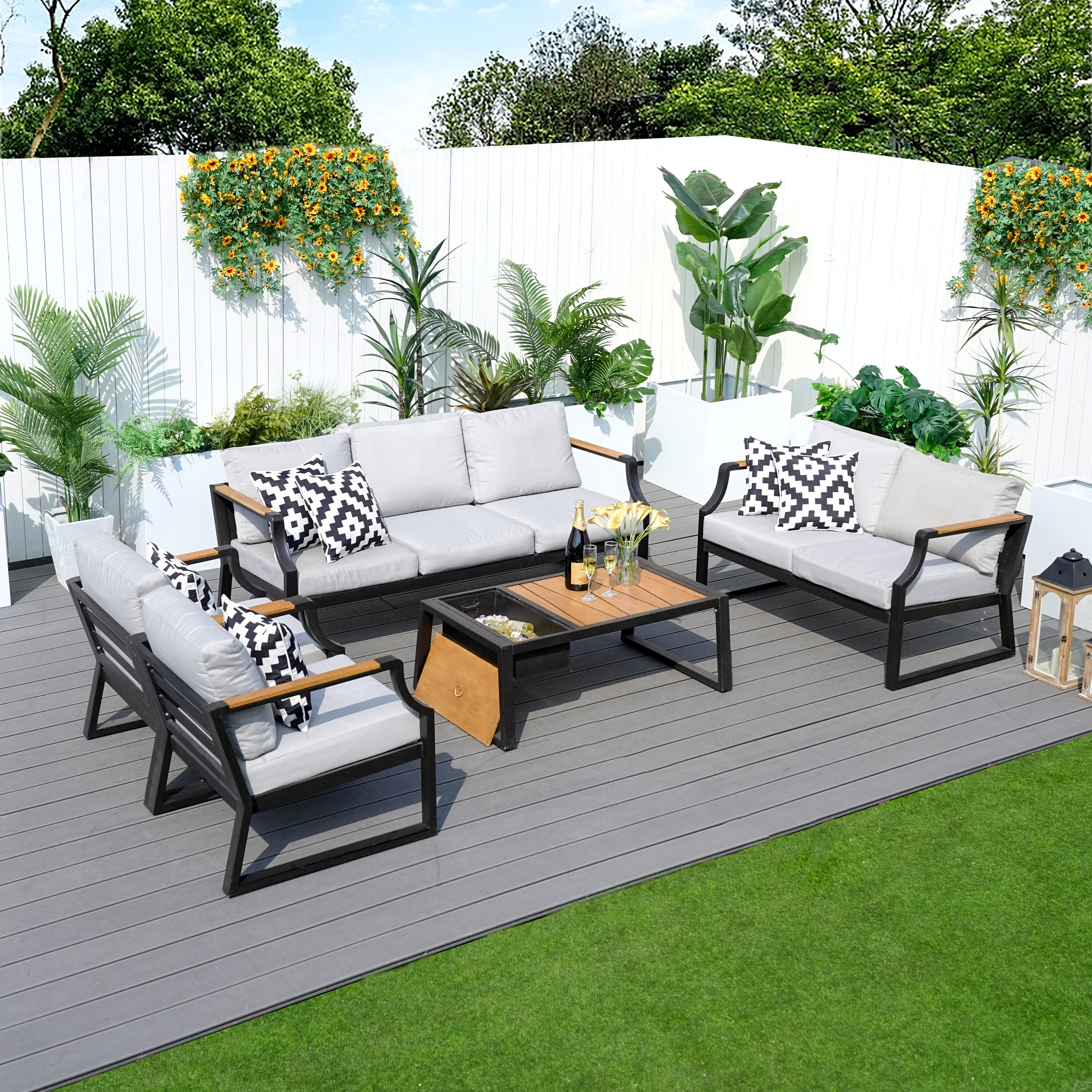 Moda Furnishings MOS-2102-B Patio-Conversation-Sets - View #2