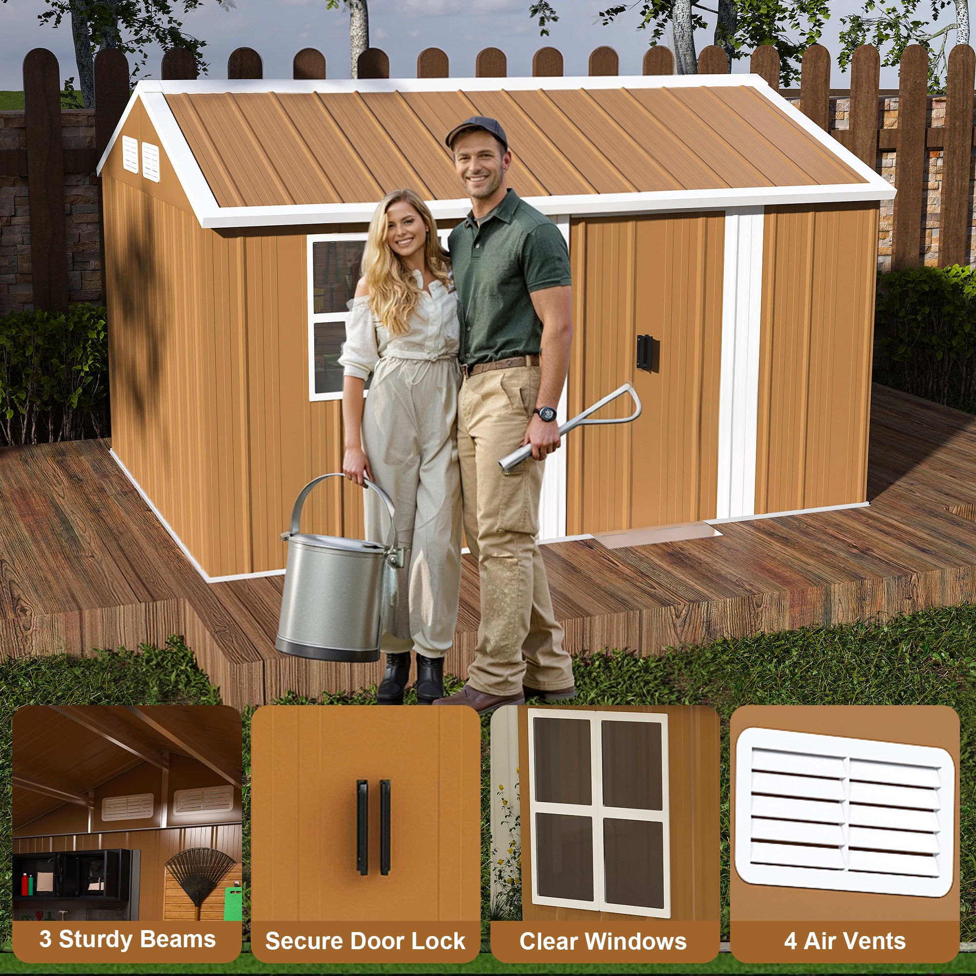 Mondawe MD-W291100006 Metal-Storage-Buildings-Sheds - View #8