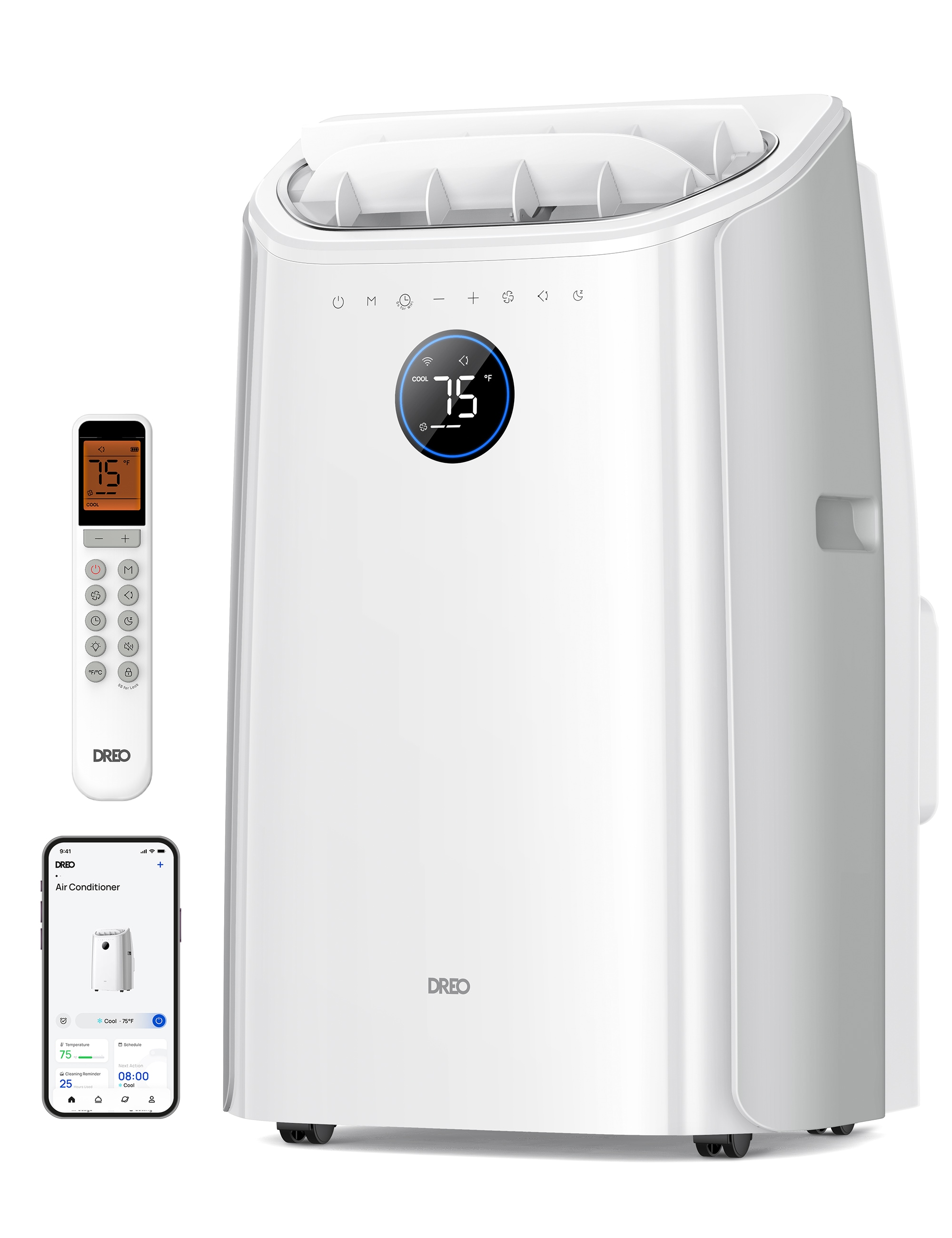 12,000 BTU White Indoor Portable Air Conditioner | - DREO DR-HAC005S