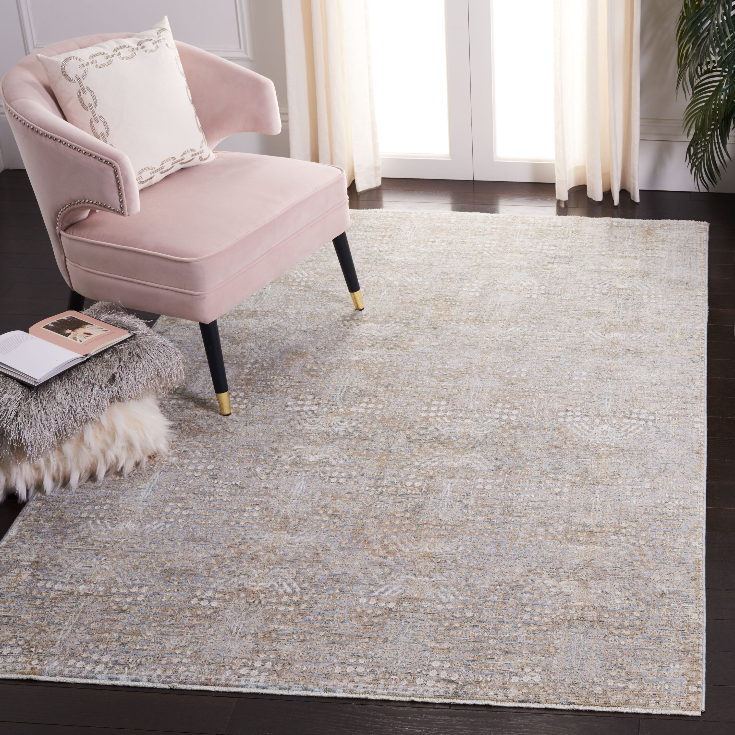 Webster 332G Grey Beige 5 x 8 Rectangular Area rug