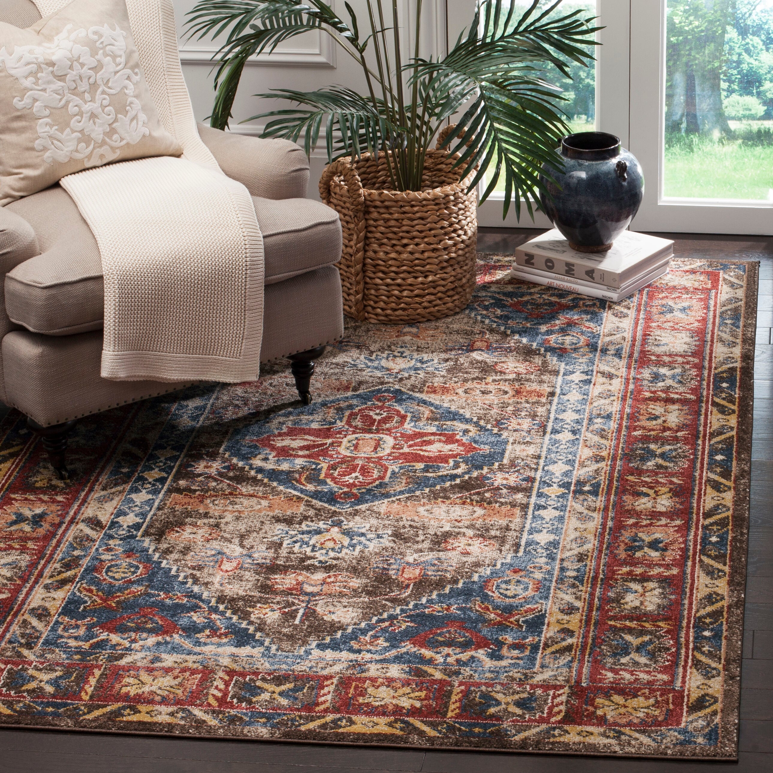 Safavieh Bijar Sinop 12 X 18 (ft) Brown/Rust Indoor Floral/Botanical  Oriental Area Rug