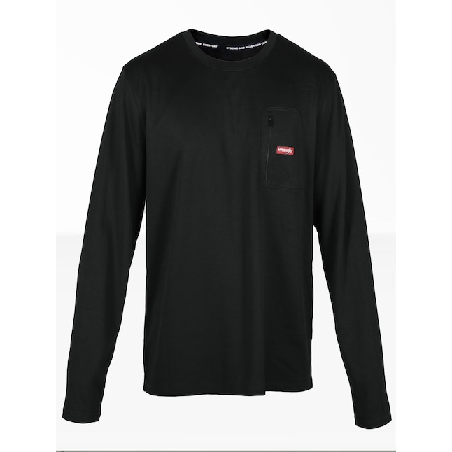 Wrangler Black Polyester Thermal Shirt (Medium) in the Thermals department  at 