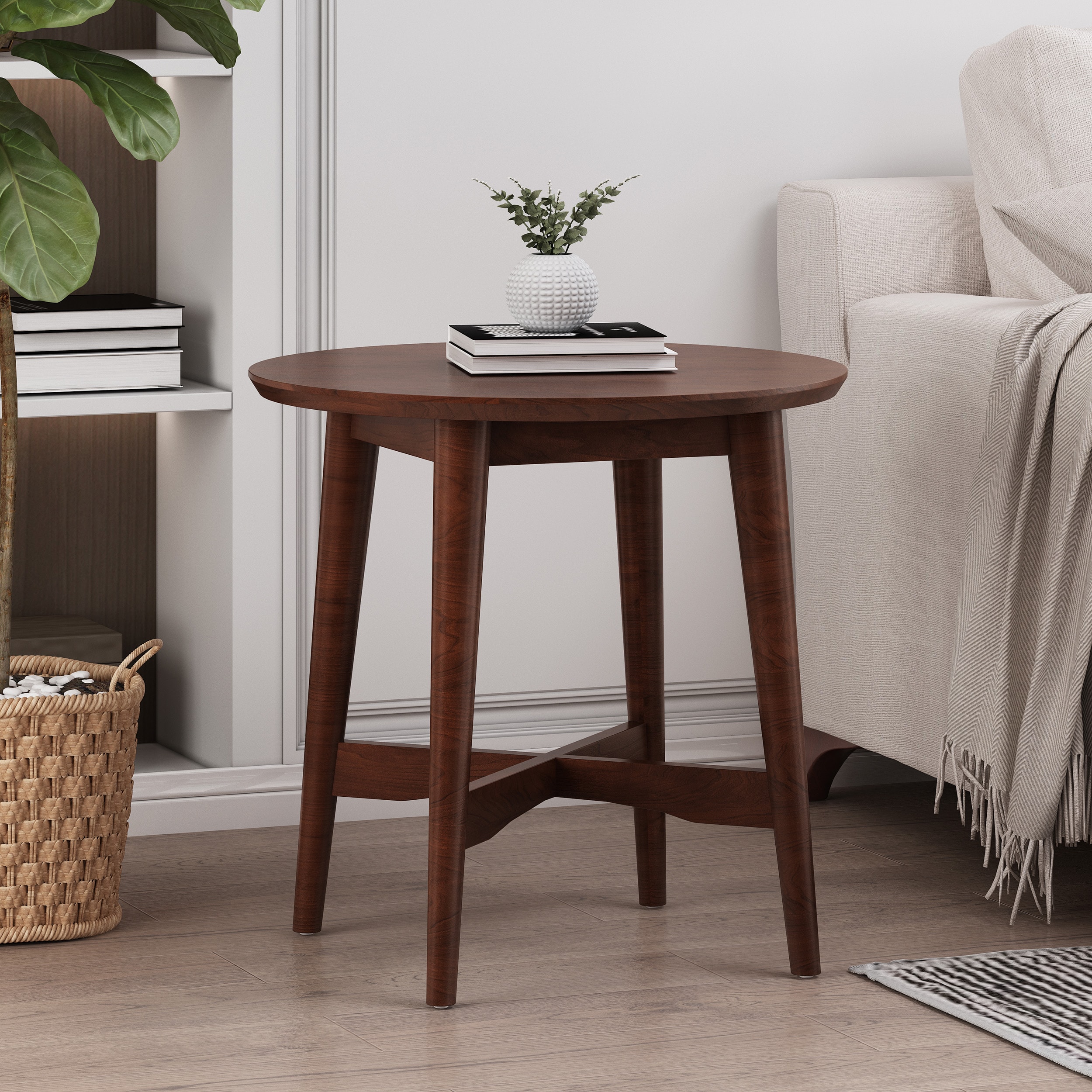 Best Selling Home Decor 23.75-in W x 23.5-in H brown Wood Round ...