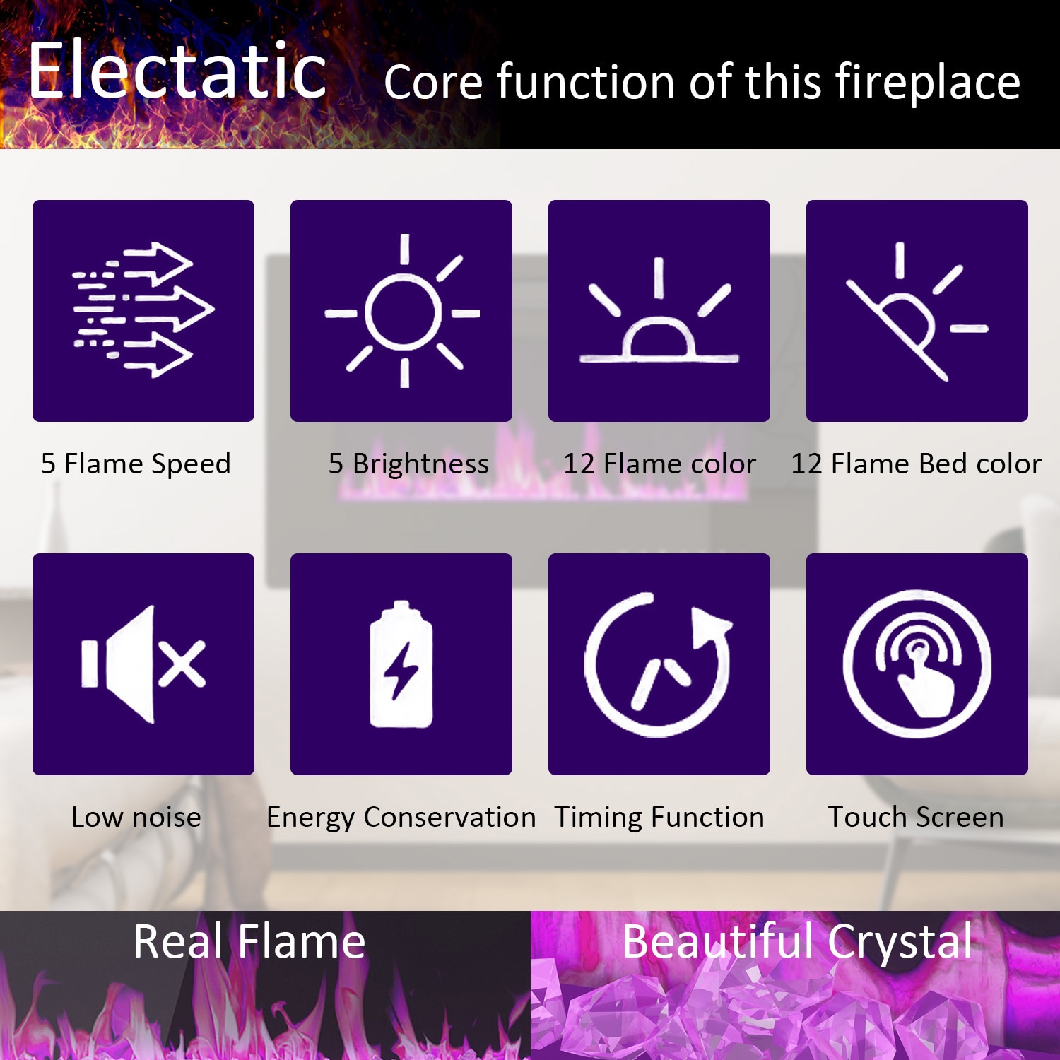 FUFU&GAGA KF020305-01 Electric-Fireplaces - View #5