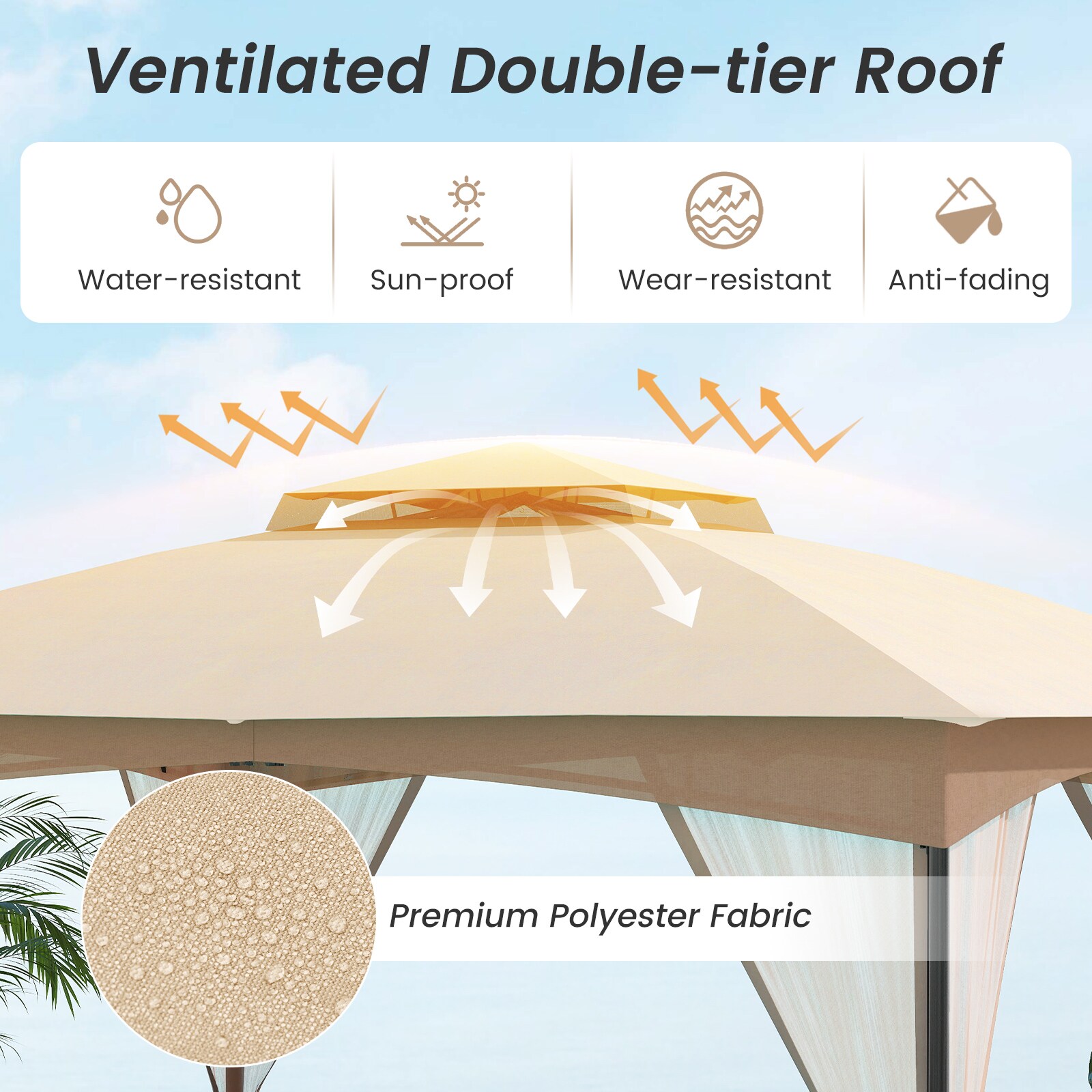 Slickblue D-CO-AS44521PN Wood-Resin-Gazebos - View #4