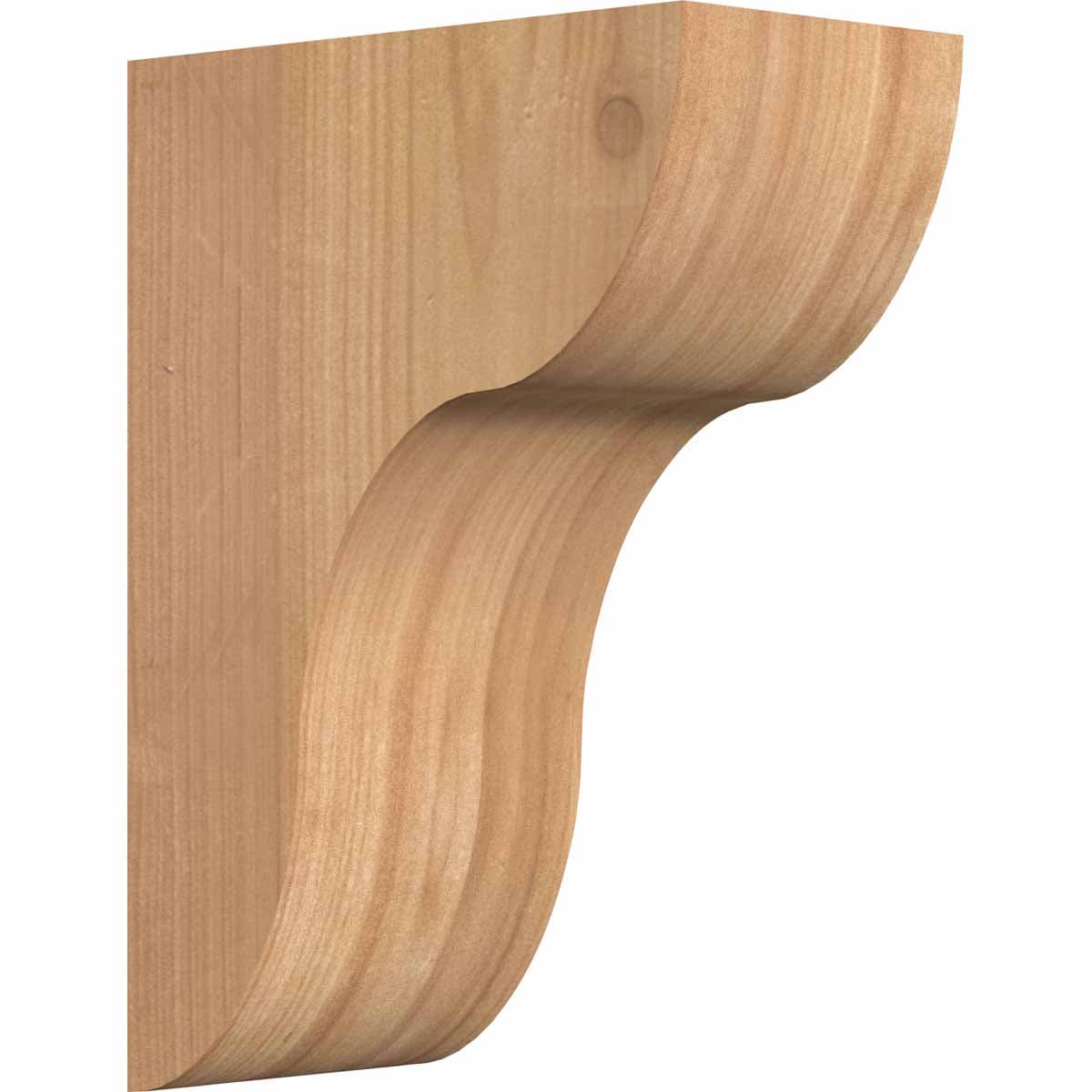 Ekena Millwork COR06X10X14CAR00SWR 5.5-in x 10-in x 14-in Carmel Unfinished Western red cedar Wood Paintable/Stainable Corbel