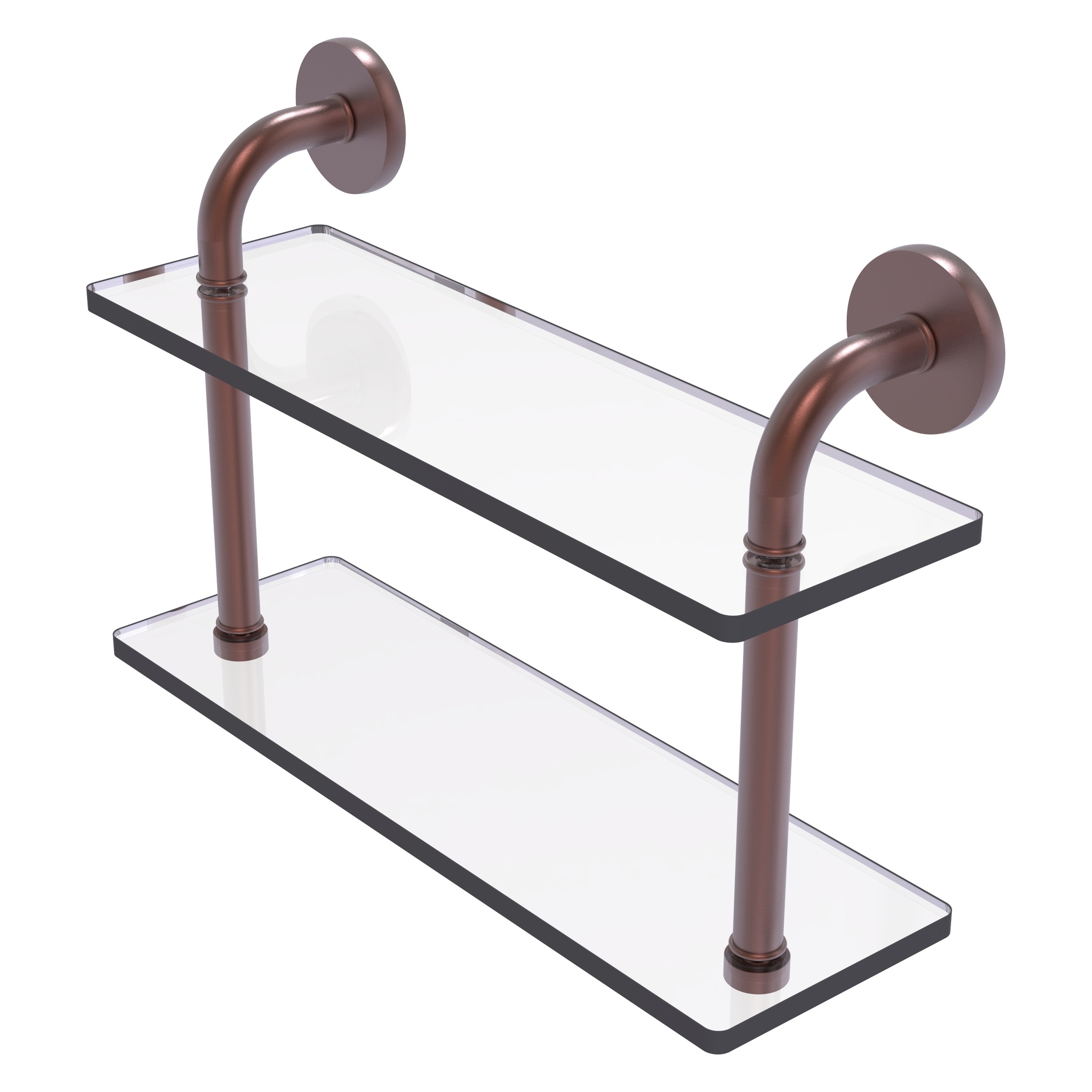 Allied Brass RM-2-16-CA Remi Antique Copper 2-Tier Wall Mount Bathroom Shelf (5-in x 11-in x 5-in)