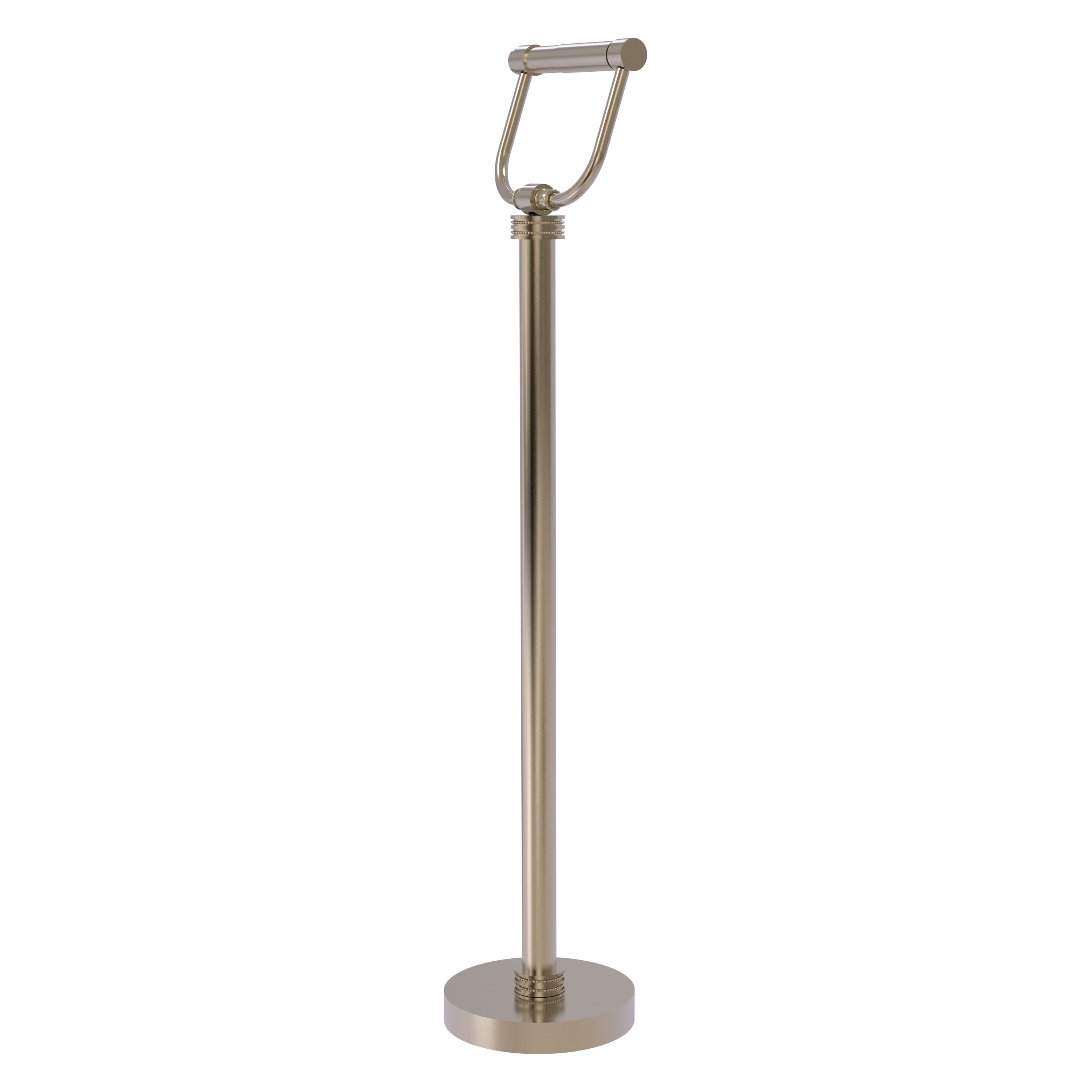 Allied Brass TS-25D-PEW Antique Pewter Freestanding Double post Toilet Paper Holder 1 -Rolls with Storage
