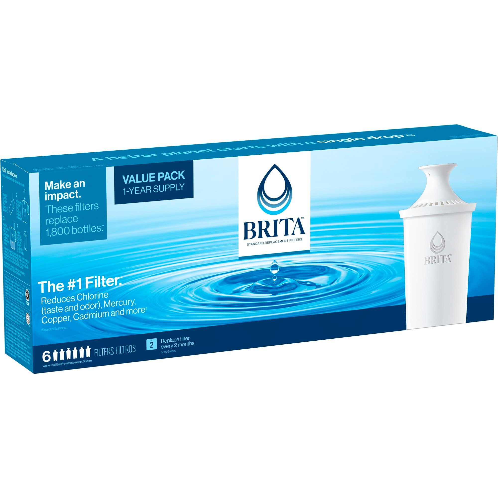 Brita 6-Pack Pitcher Replacement Filter in the Replacement Water Filters &  Cartridges department at