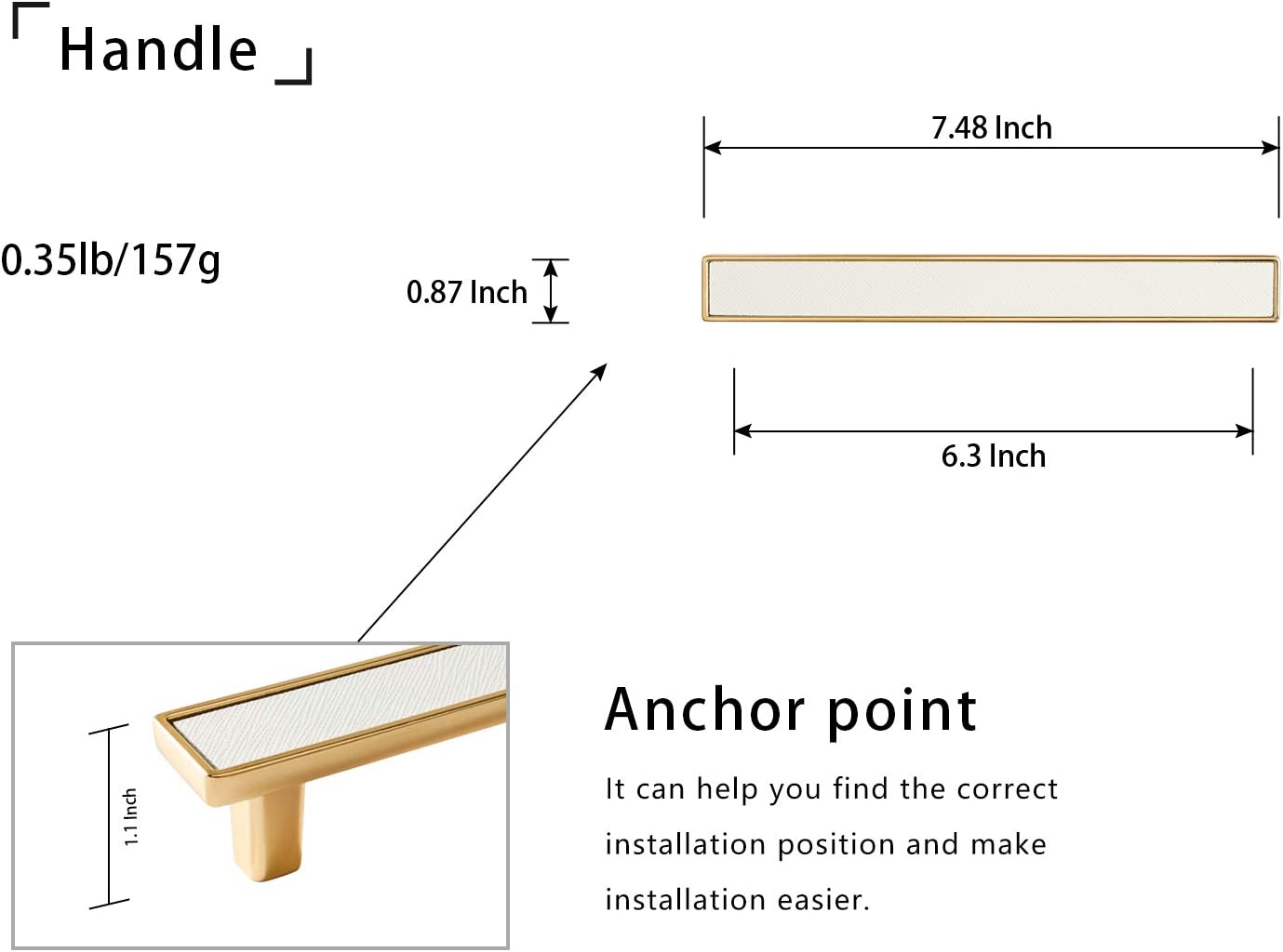 Miaokesen 705W-160-JIN-2 Cabinet-Pulls - View #2