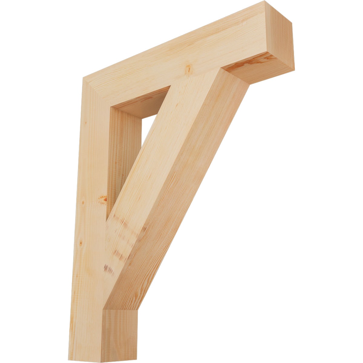 Ekena Millwork BKT06X30X38TRA05SDF Traditional block smooth 5-1/2-in x 30-in x 38-in Douglas fir Brown Wood Standard bracket