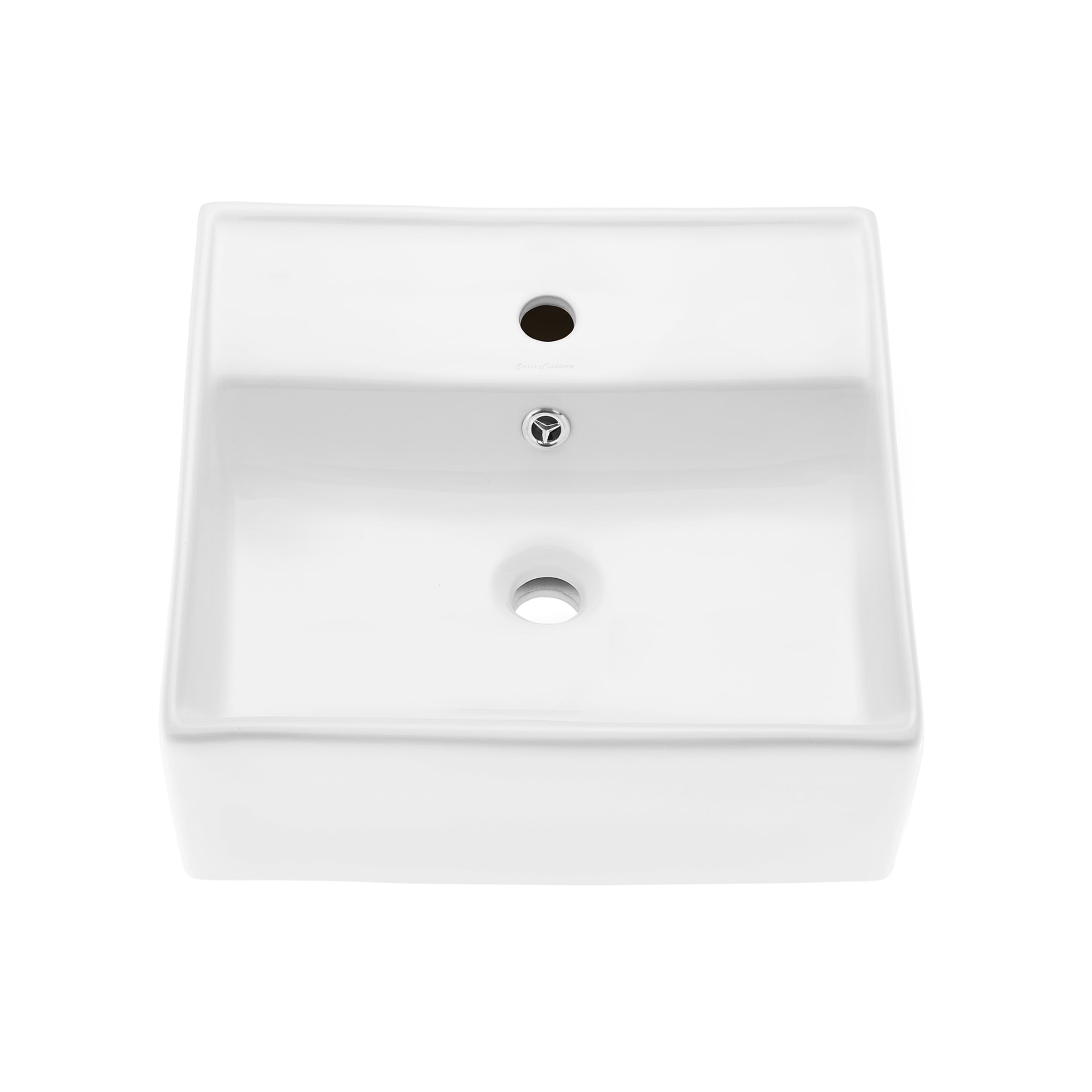 Swiss Madison Claire White Wall-mount Rectangular Modern Bathroom Sink ...