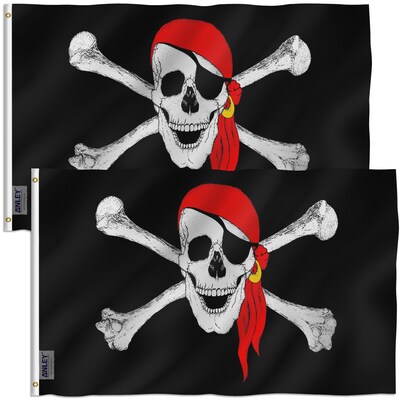 Bandera Anley Fly Breeze 3x5 Foot Jolly Roger Flag With Re 