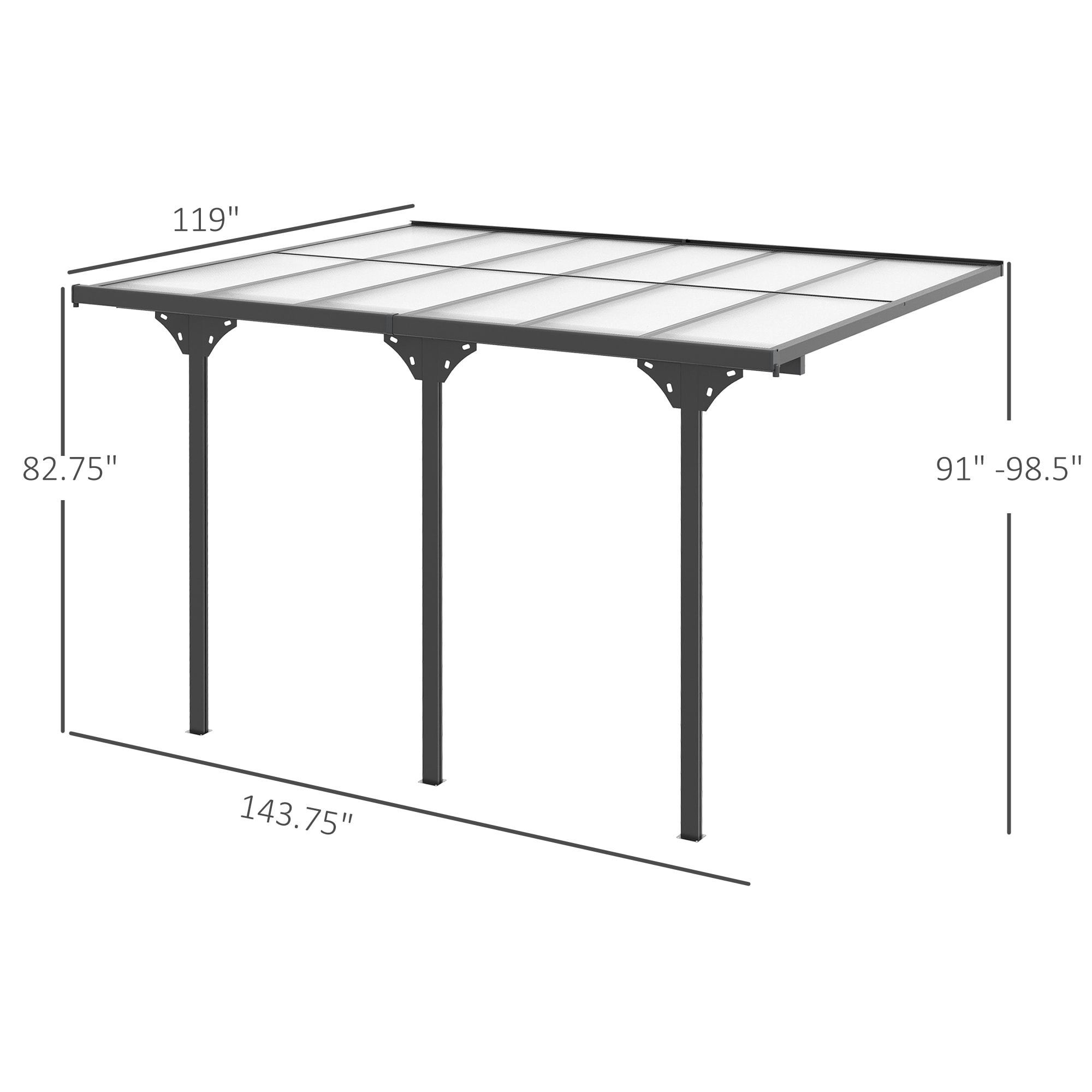 Outsunny 84C-182V01LG Wood-Resin-Gazebos - View #3