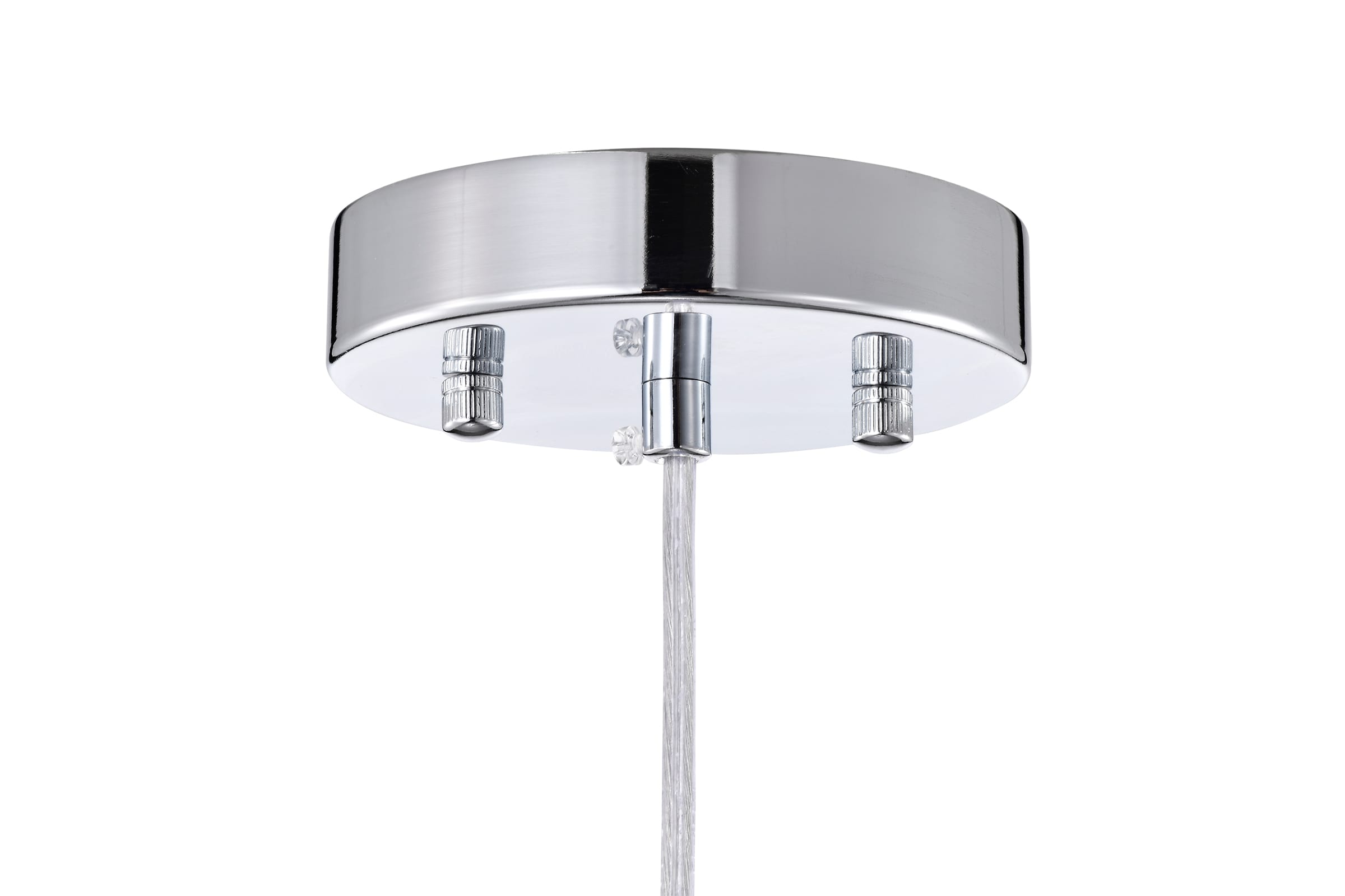 Chrome Crystal Beaded Mini Drum Pendant Light