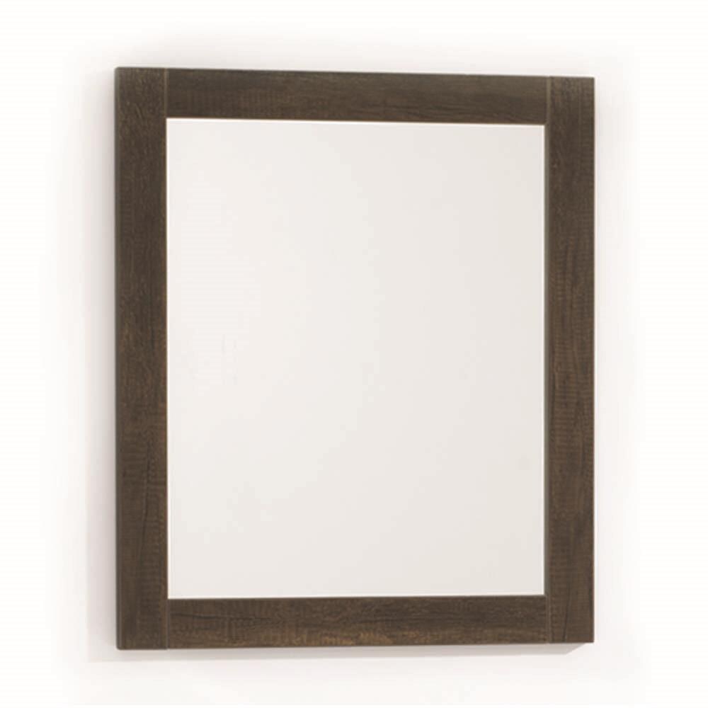 Dyconn Faucet 23.6-in x 27.6-in Brown Framed Bathroom Vanity Mirror at ...