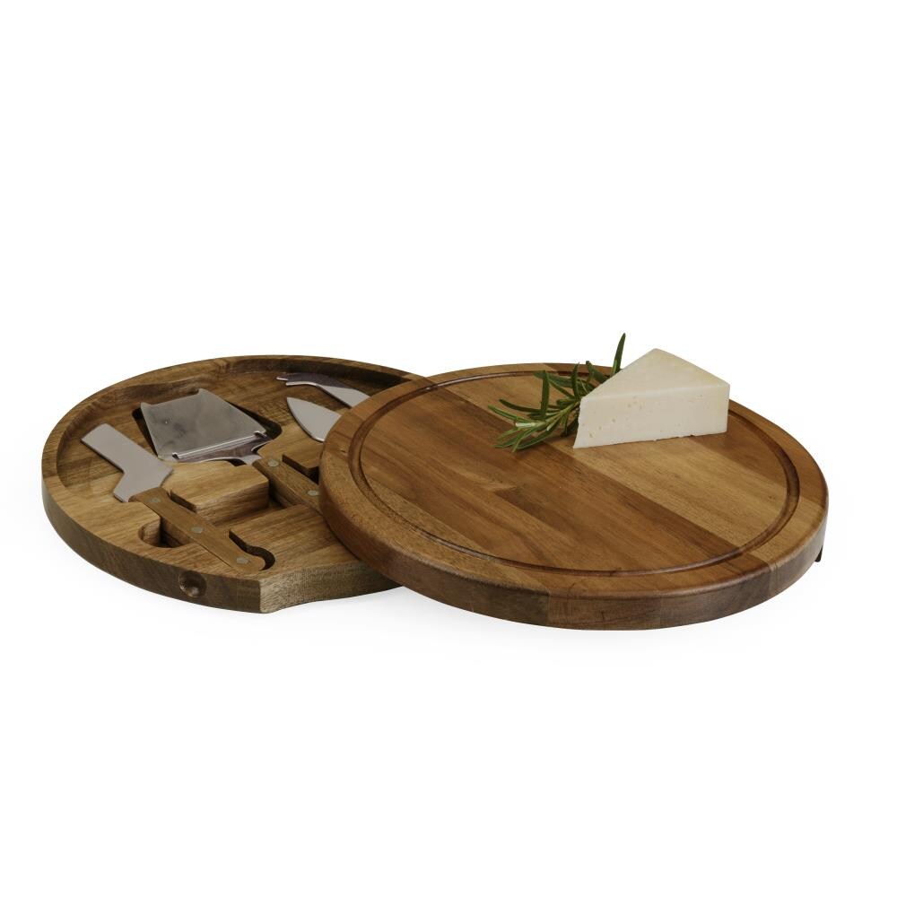 Picnic Time Napoletana Pizza Cutter Board - Acacia Wood