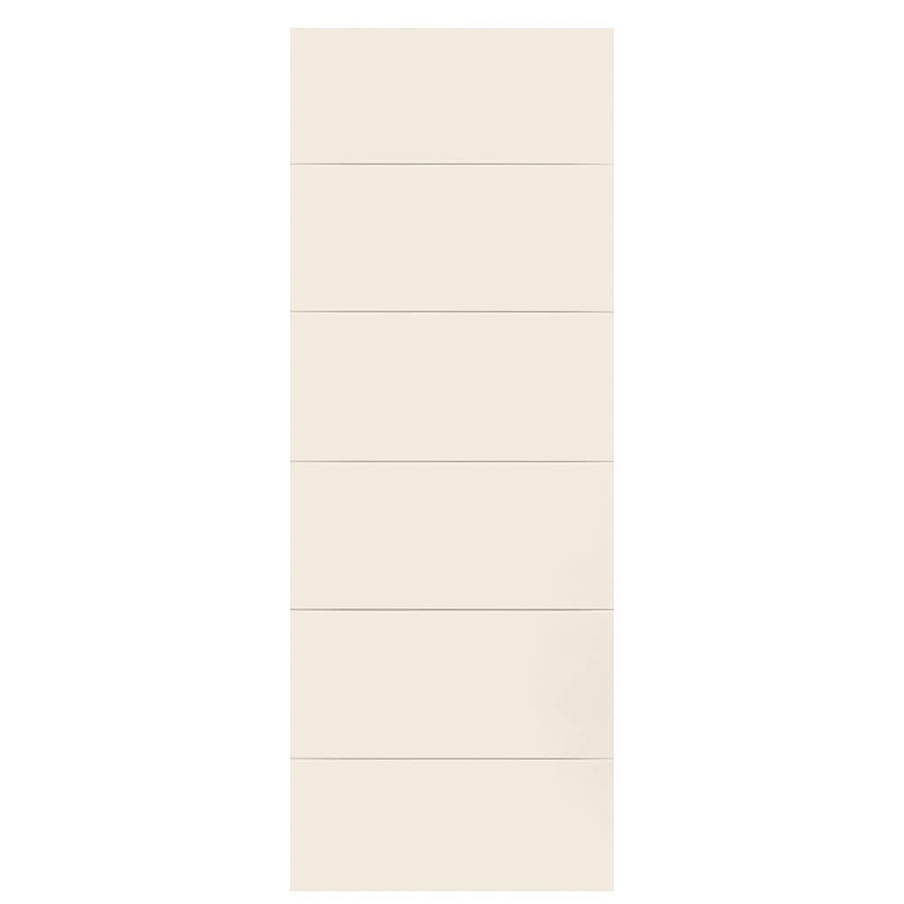Masonite 1446509 Melrose 30-in x 80-in Moonglow Flush Smooth Hollow core Prefinished Molded composite Slab Door