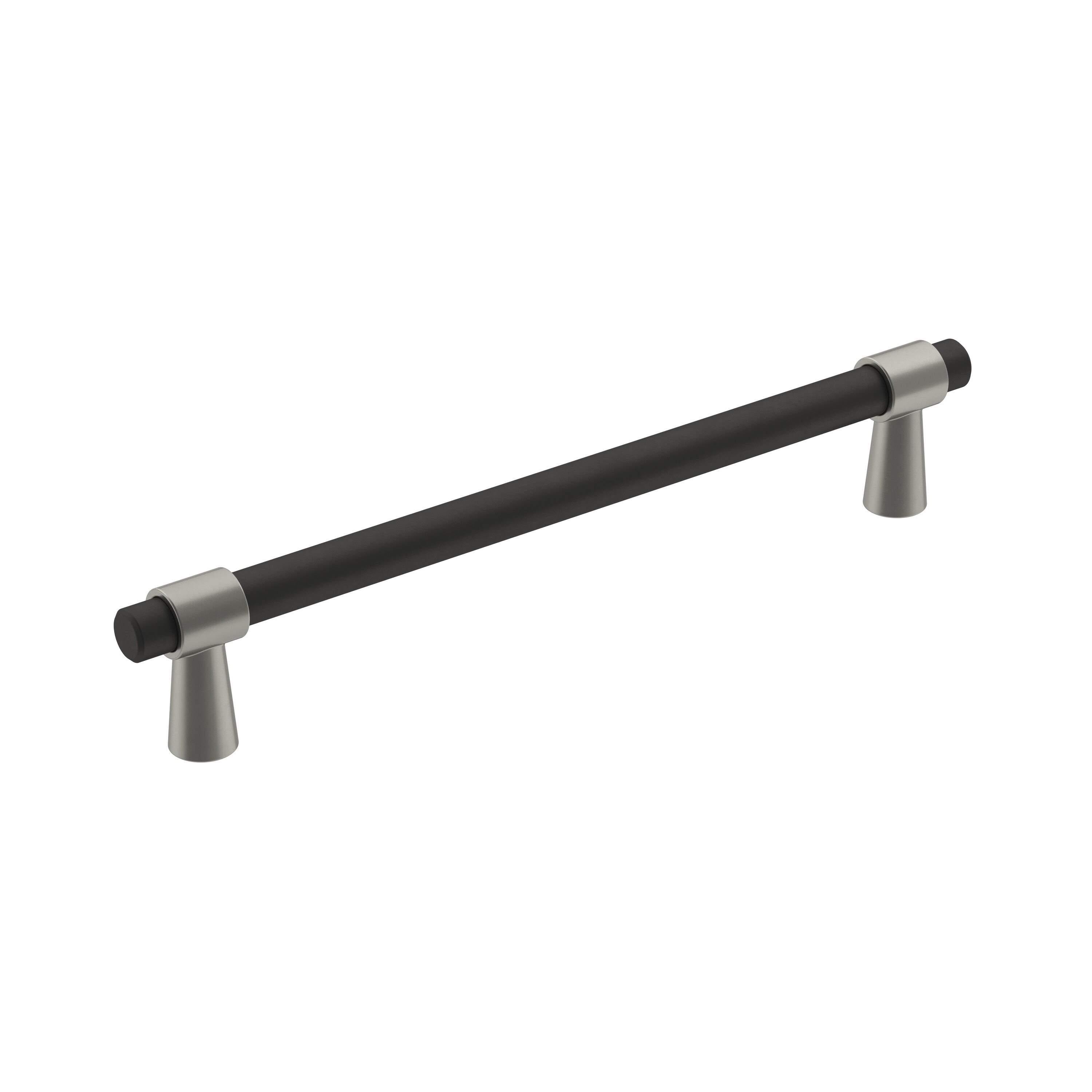 Brainerd Bar 3-in Center to Center Matte Black Cylindrical Bar