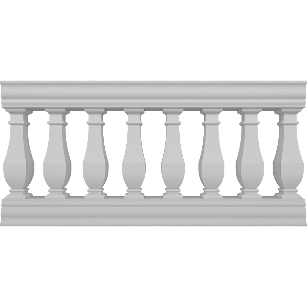 Ekena Millwork BALK32X060ACN FiberThane 5-Feet x 32-Inches Arcadian Fiberglass Deck Rail Kit