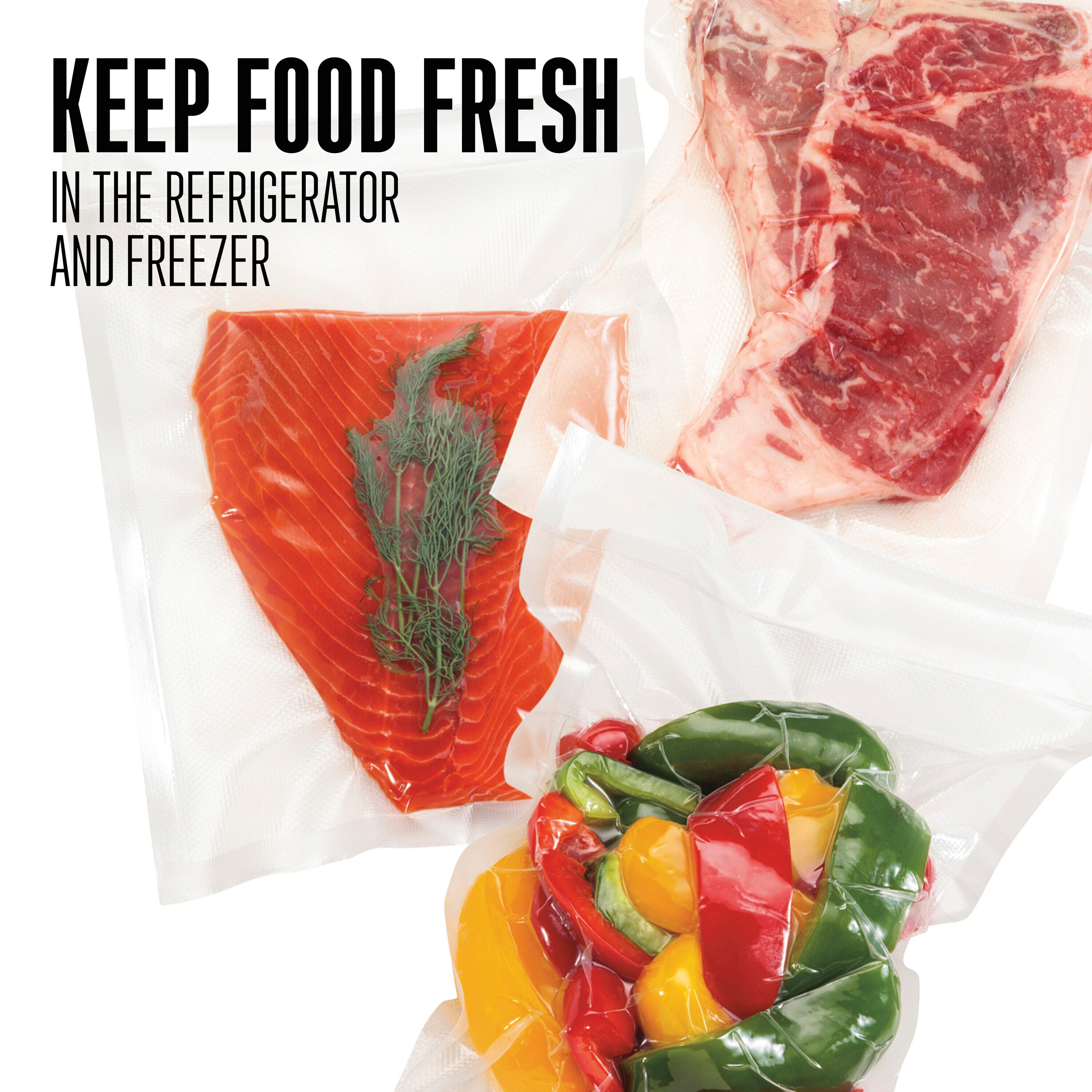 Extra Large Clear BPA-Free Vacuum Sealer Bags, 15" x 18", 100 Count