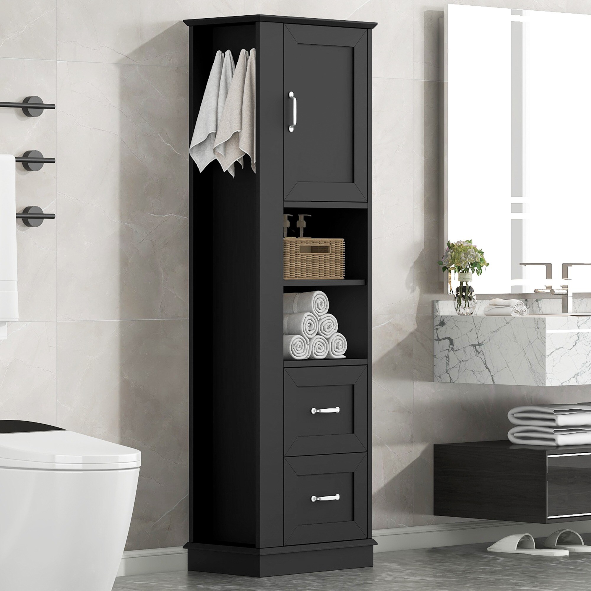 HyperDrop Cart ZW-N725P468497B Linen-Cabinets - View #3