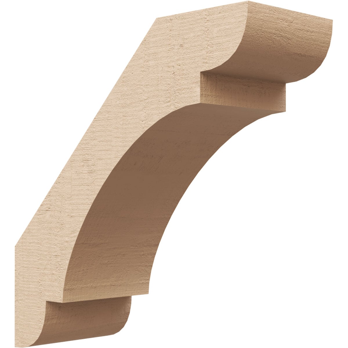 Ekena Millwork BRCUR03X08X08OLYRCPR 3-in x 8-in x 8-in Primed Urethane Olympic RoughCedar Woodgrain TimberThane KneeBrace