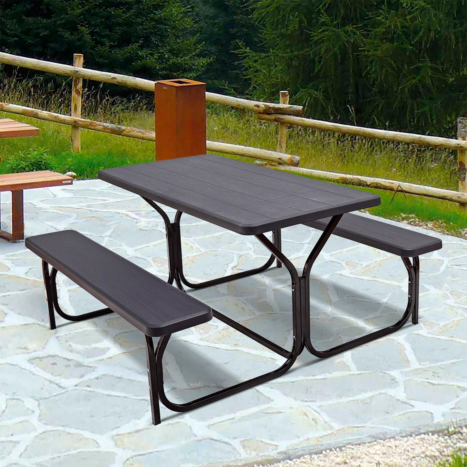 WELLFOR DOGN3499BK Picnic-Tables - View #2