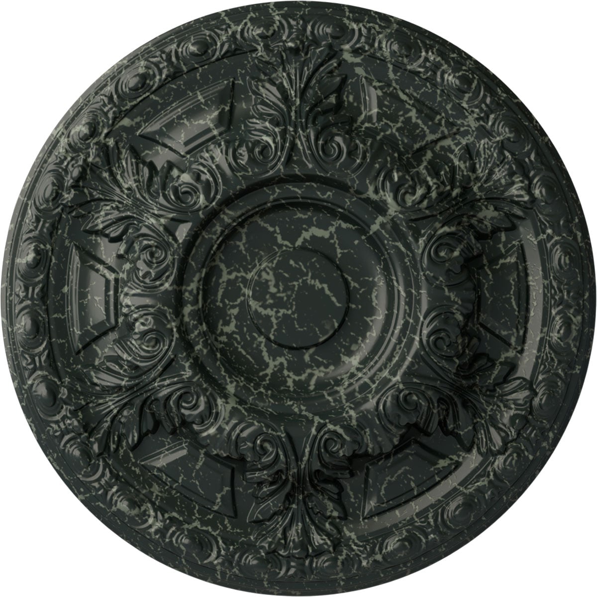 Ekena Millwork CM24GAPTC Granada 23.5-in W x 23.5-in L Painted Turtle Crackle Polyurethane Whole Ceiling Medallion