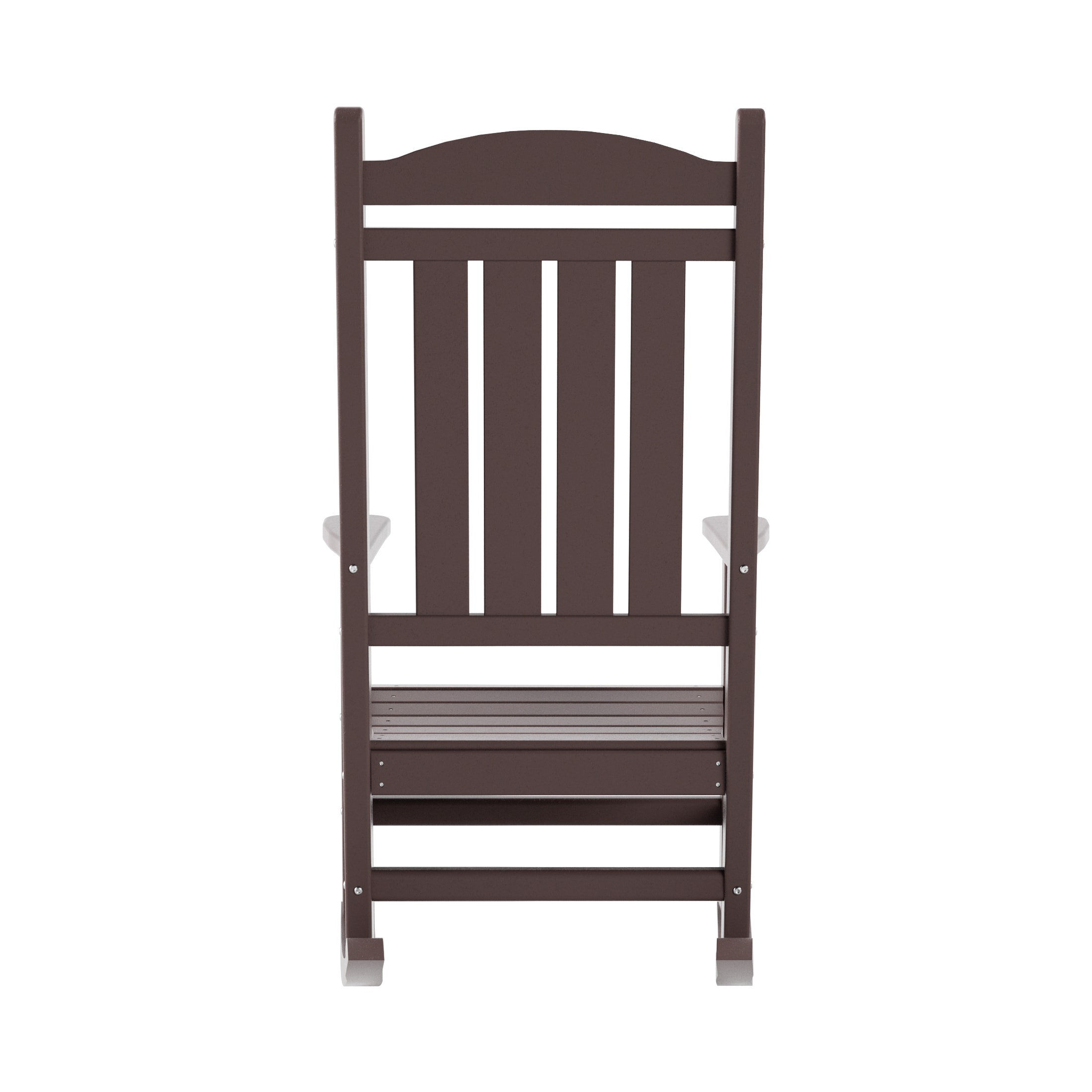 Laguna Dark Brown HDPE Outdoor Rocking Chair with Arms