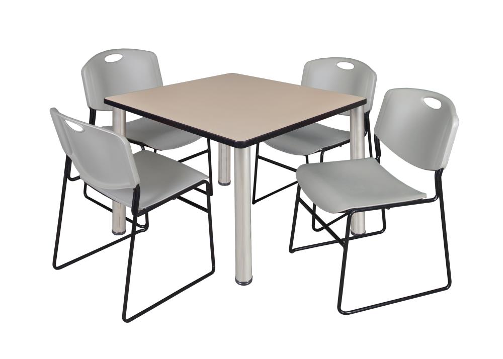 Regency TB3636BEBPCM44GY Breakroom Off-white 4-Person Training Table (36-in W x 29-in H)