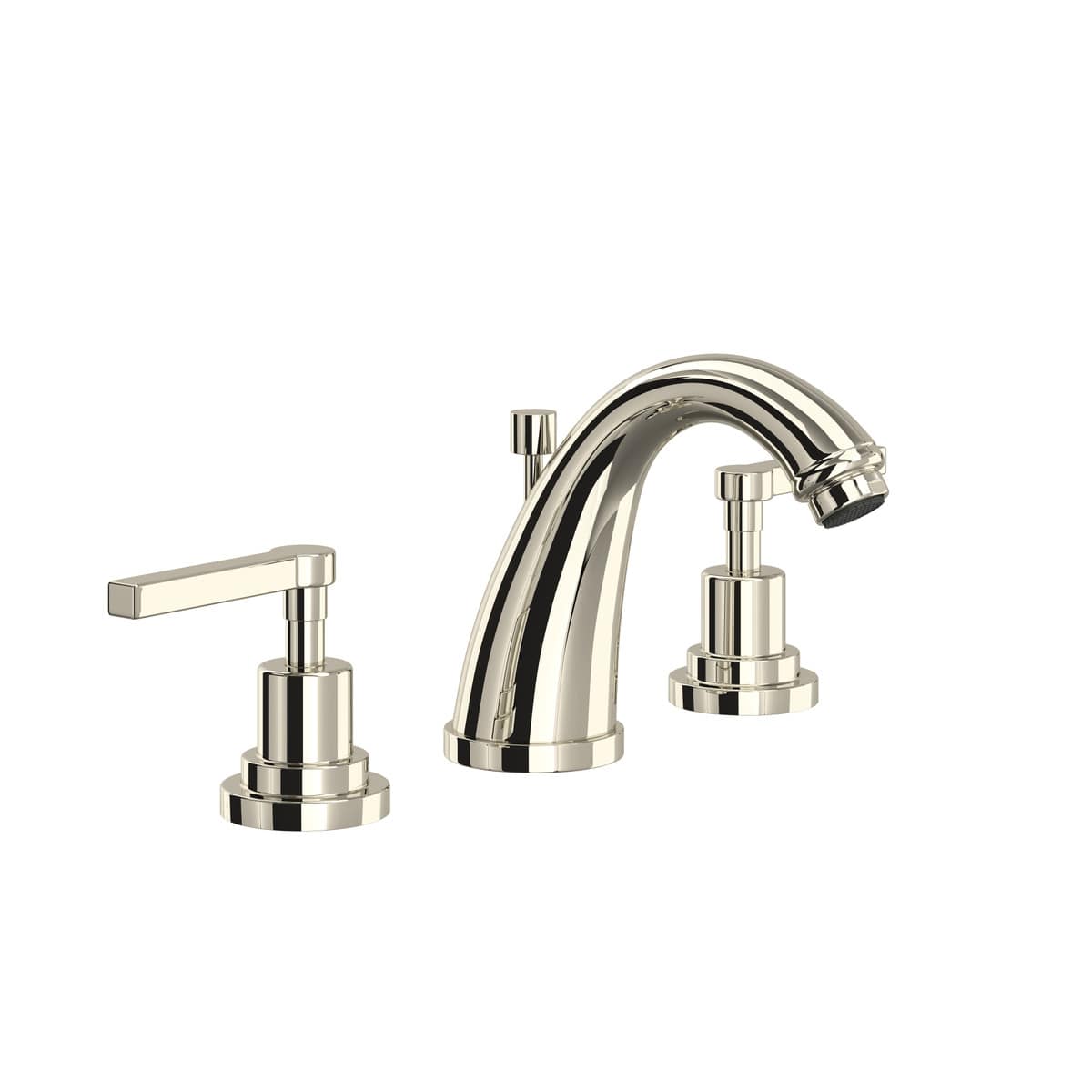 Rohl A1208LMPN-2 Lombardia Widespread Lavatory Faucet With C-Spout