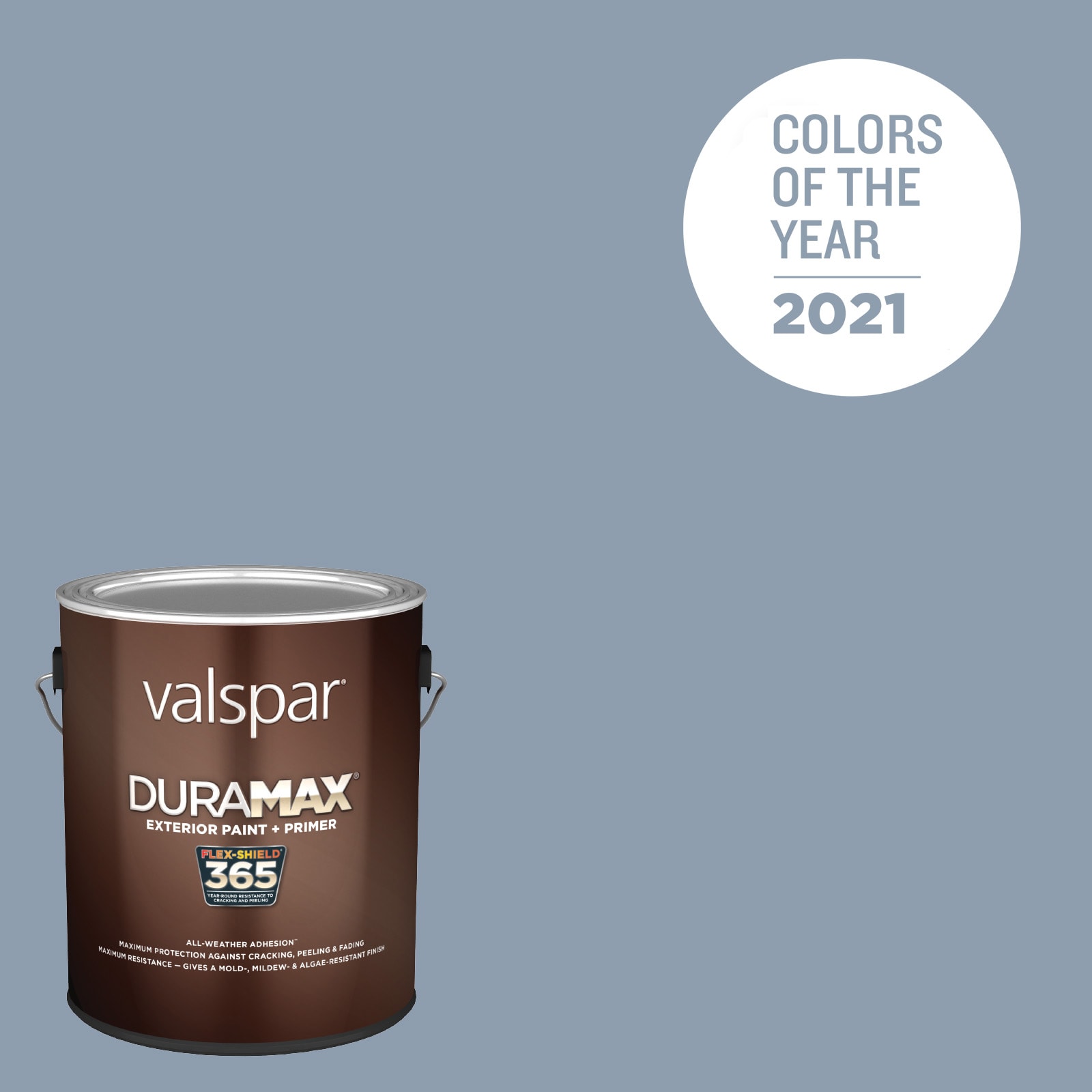 Valspar 4005-3C-74285 Duramax Flat Blissful Blue 4005-3C Latex Exterior Paint + Primer ( 1-gallon )