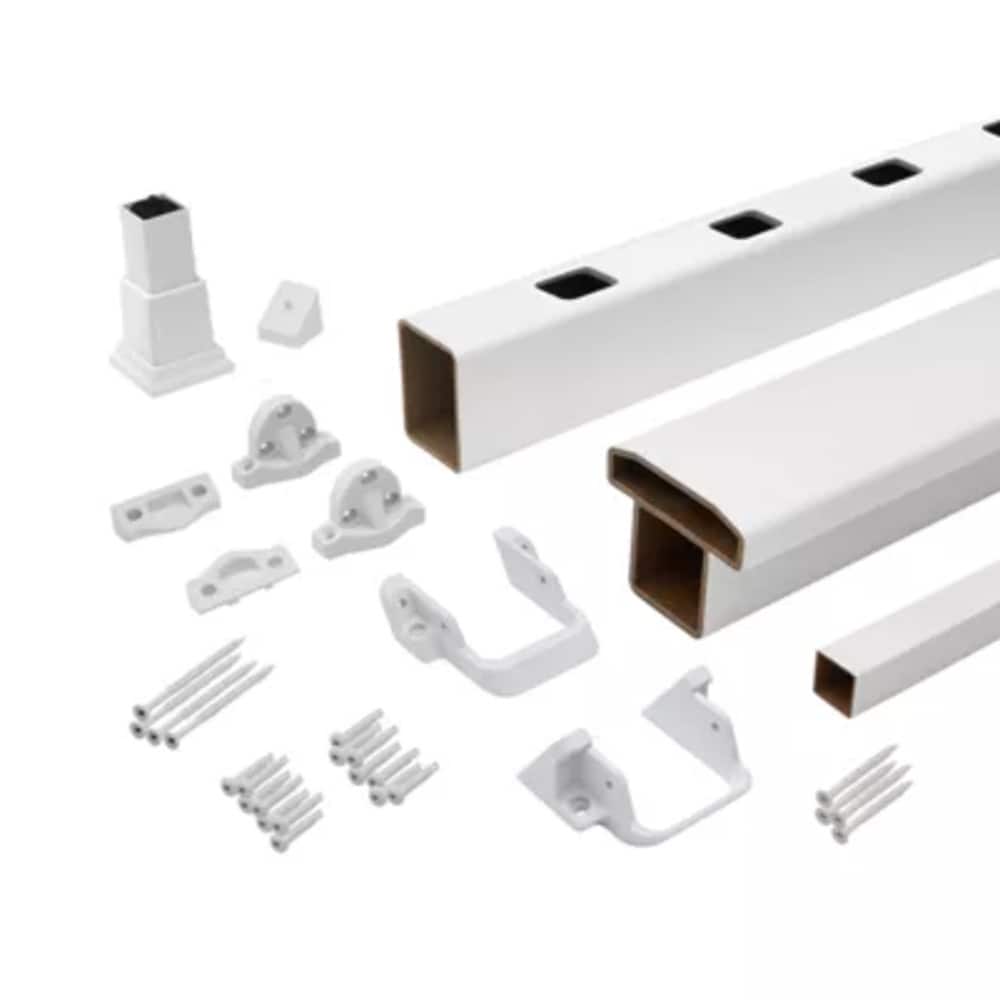 Trex WTSQ0842SSELTRK Select 8-ft x 42-in Classic White Composite Deck Stair Rail Kit