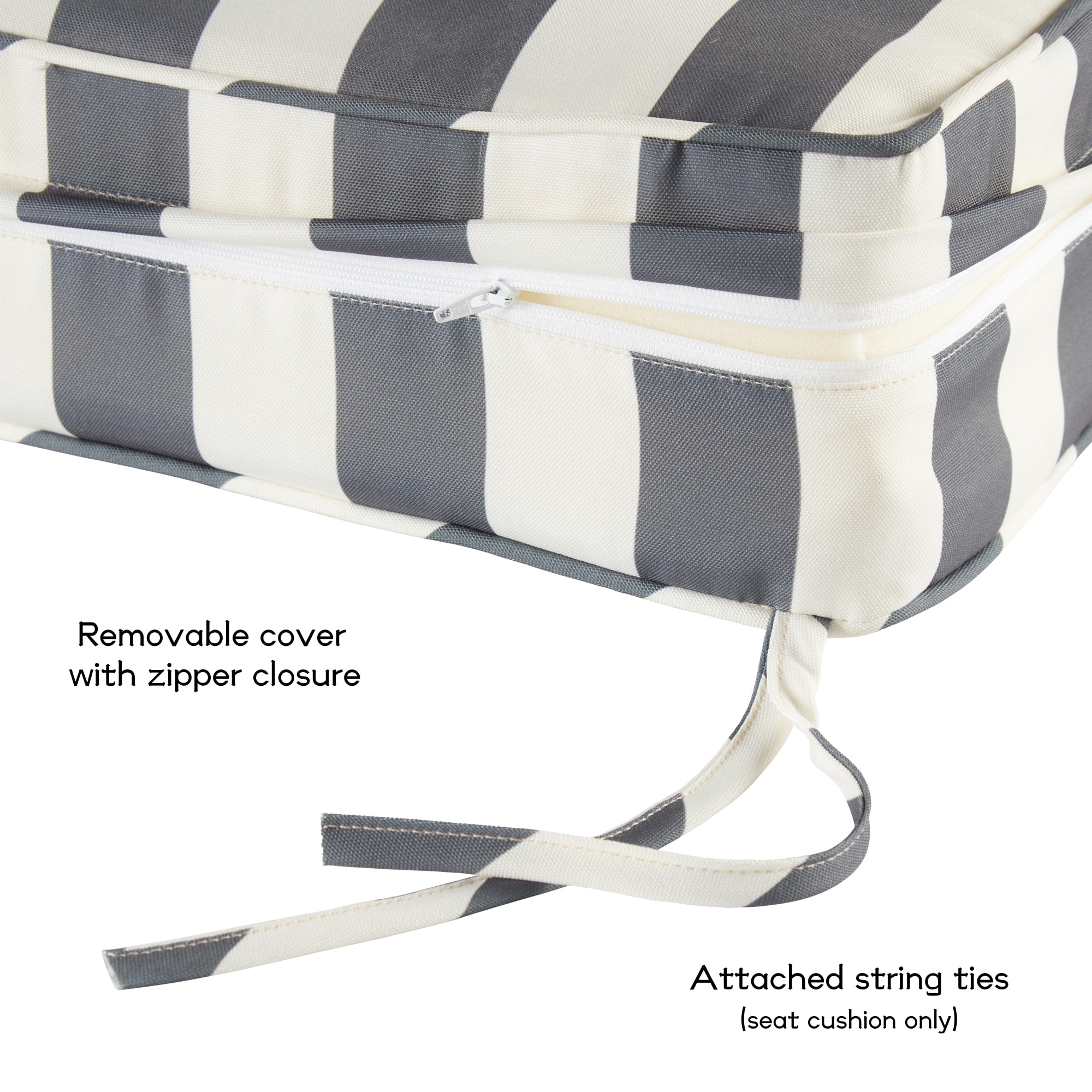 Greendale Home Fashions OC7825-CANOPY-GRAY Patio-Furniture-Cushions - View #5