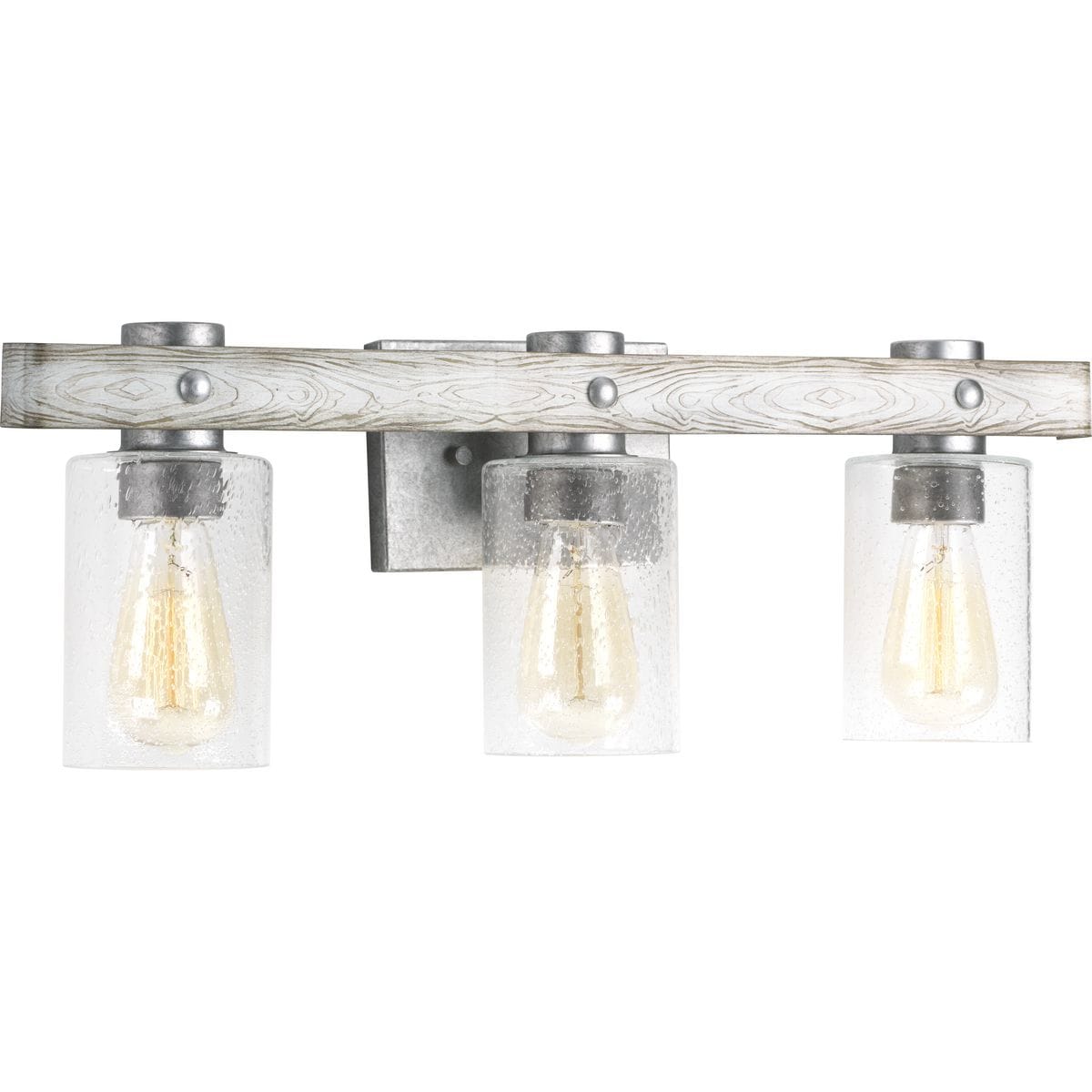 Gulliver Galvanized Nickel 3-Light Bath Vanity Fixture