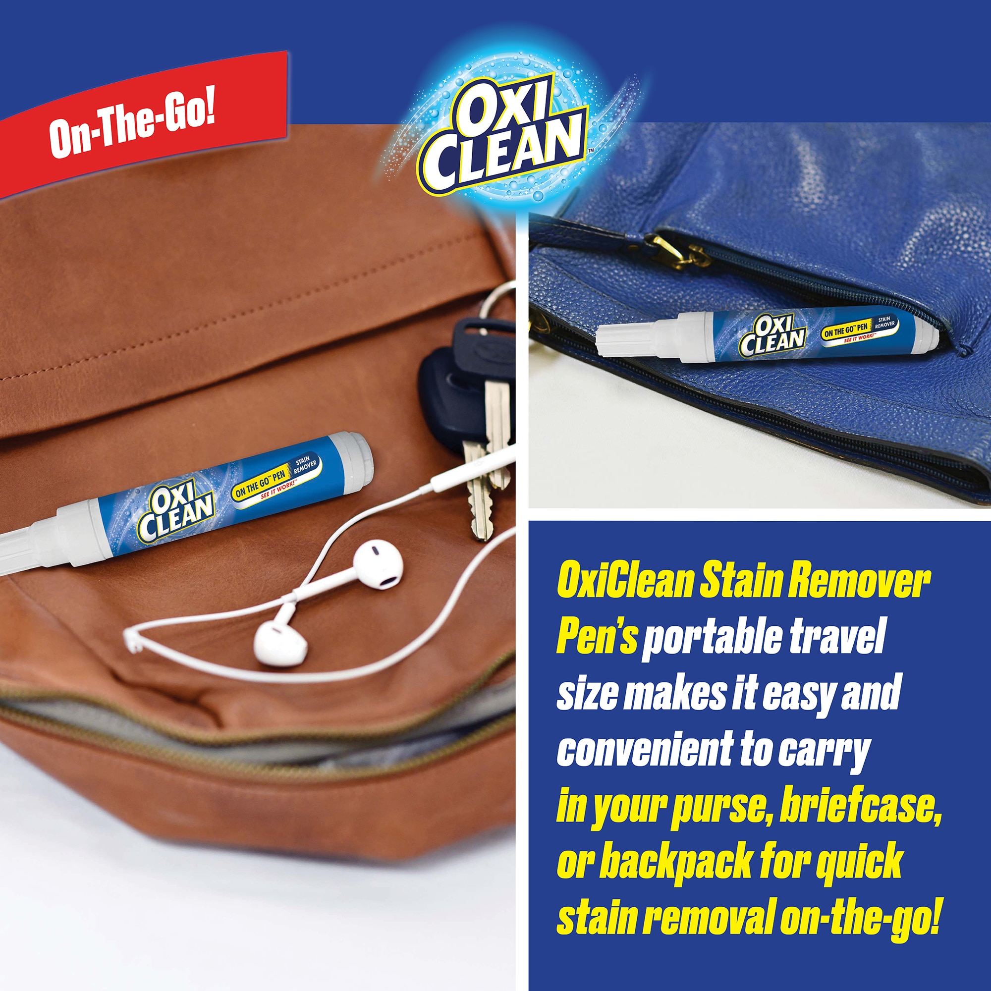  GuruNanda OxiClean Stain Remover Pen for Clothes (3 Pack) -  Instant Spot Cleaning for All Laundry Stains: Blood, Food, Drinks, Dirt,  Ink, Makeup - Bleach-FREE & Travel-Friendly (2x More Quantity) 