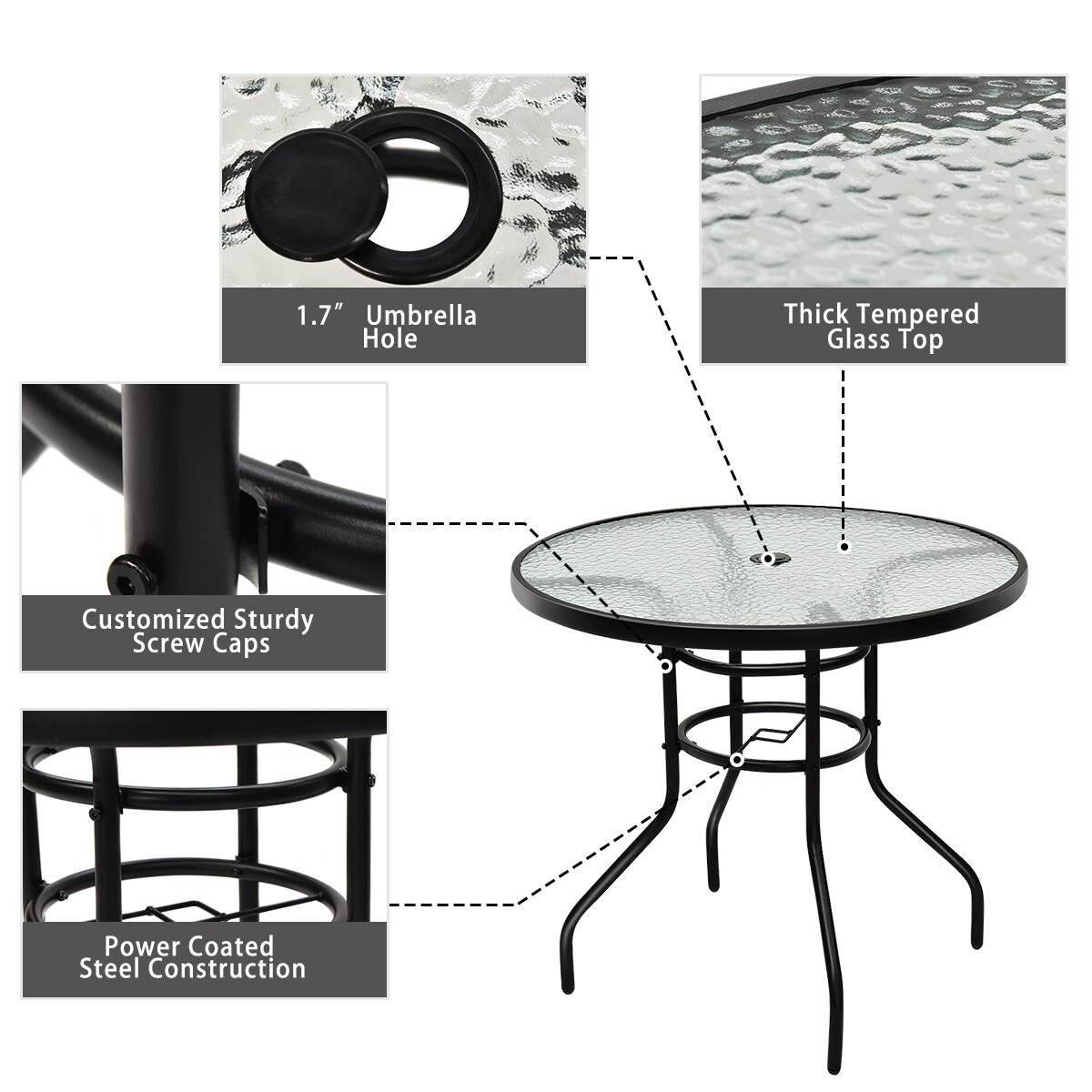 Clihome CWCH-HW65C657 Patio-Tables - View #4