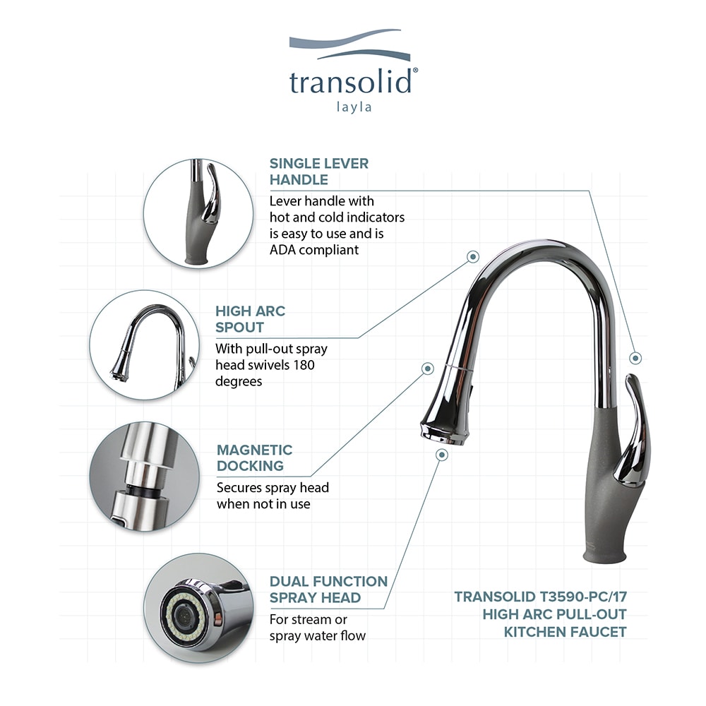 Transolid T3590-PC/17 Kitchen-Faucets - View #4