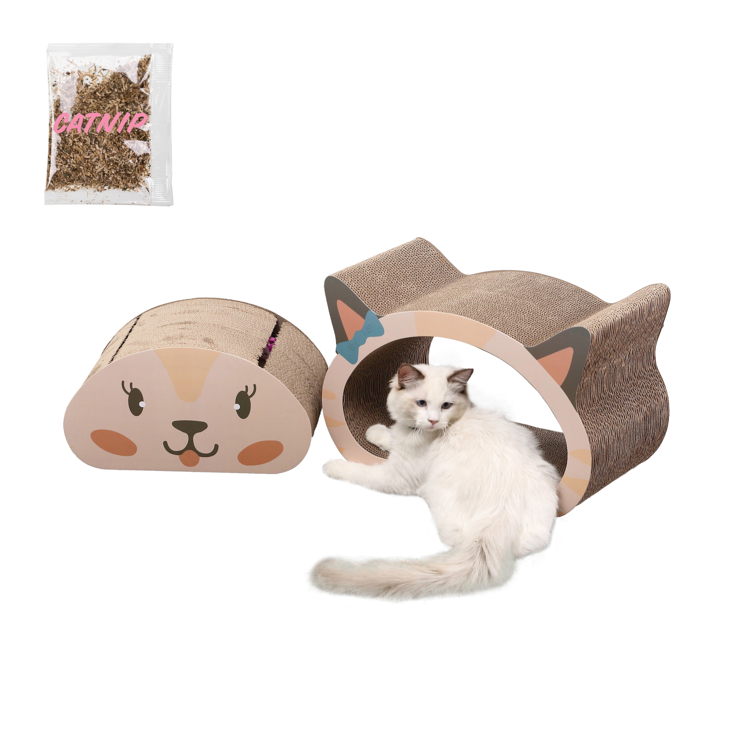 The Licker Store CSR1000B 12.5-Inches x 10-Inches Off-white Cat Tunnel