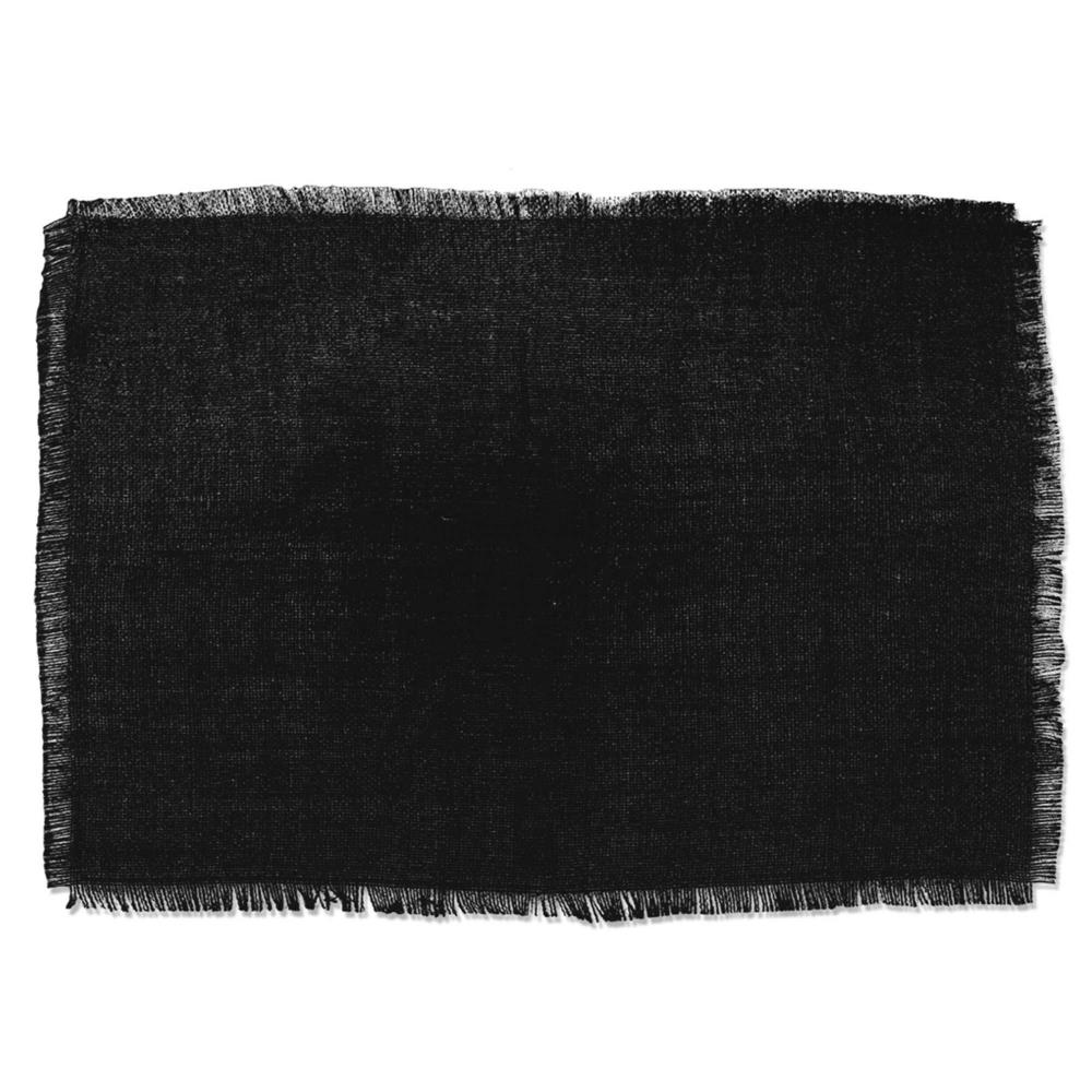 DII 6-Pack Solid Black Wicker Rectangle Placemats in the Serveware ...