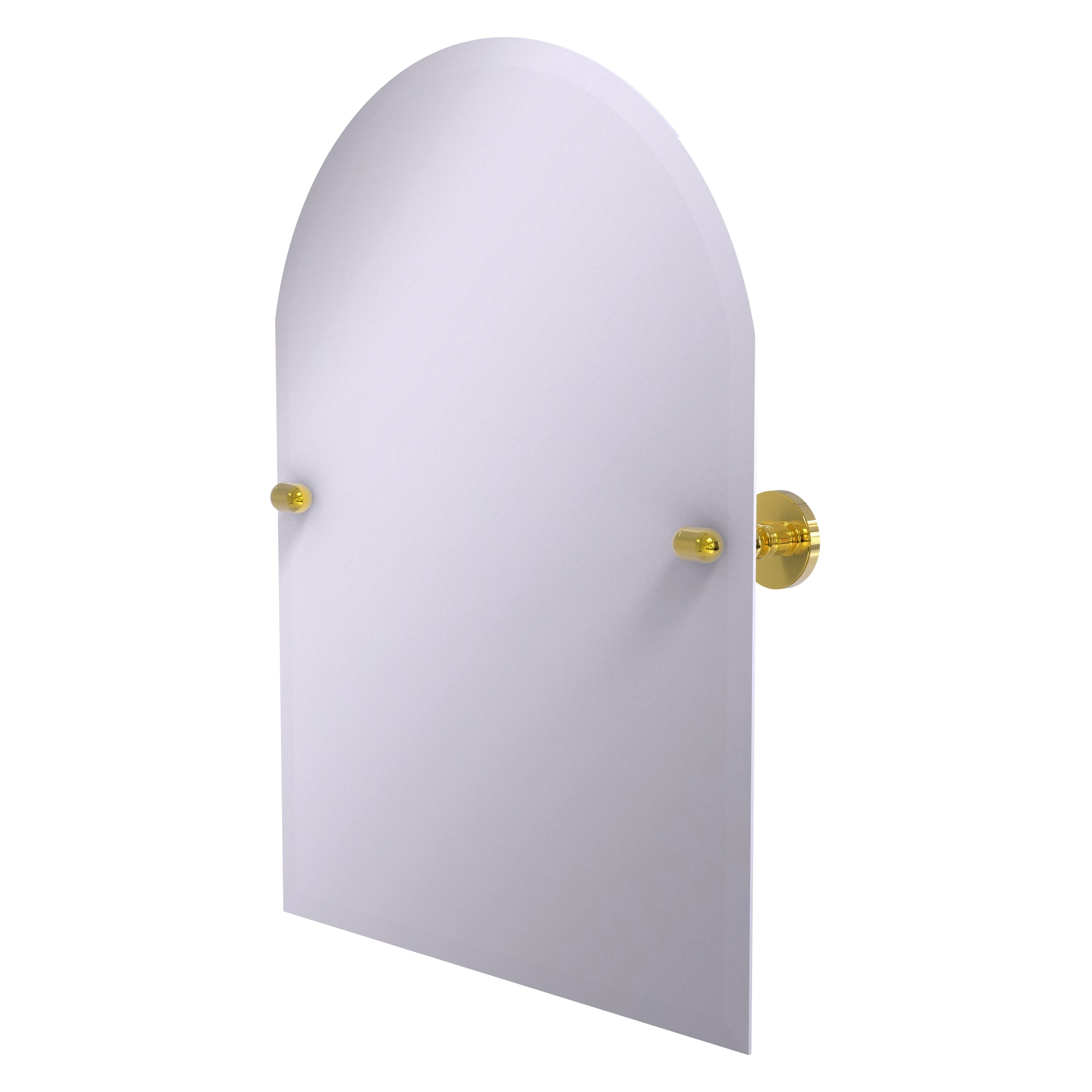 Allied Brass TA-94-PB Tango 21-Inches x 29-Inches Beveled Frameless Arch Tilting Bathroom Vanity Mirror ( Polished Brass )