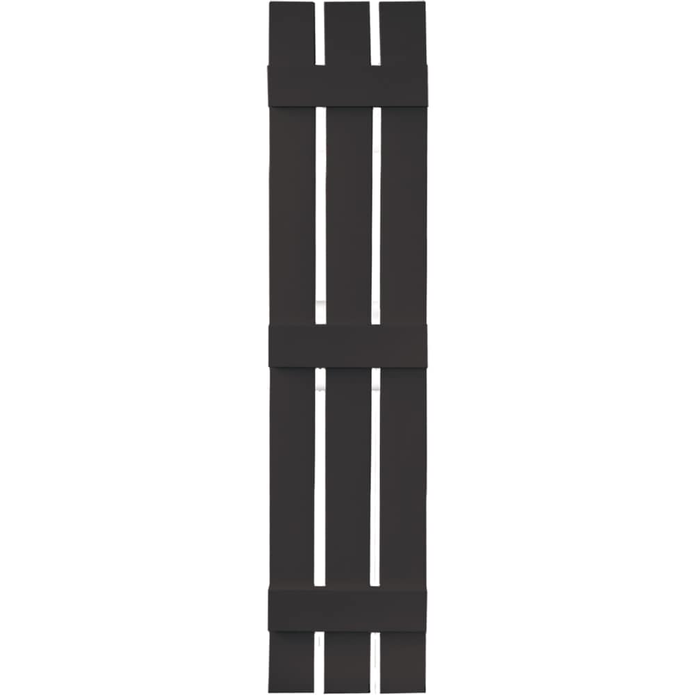 Vantage V5371259010 11.875-in W x 58.75-in H Musket Brown Board and batten Spaced Exterior Shutters ( 1.0 -Pack )