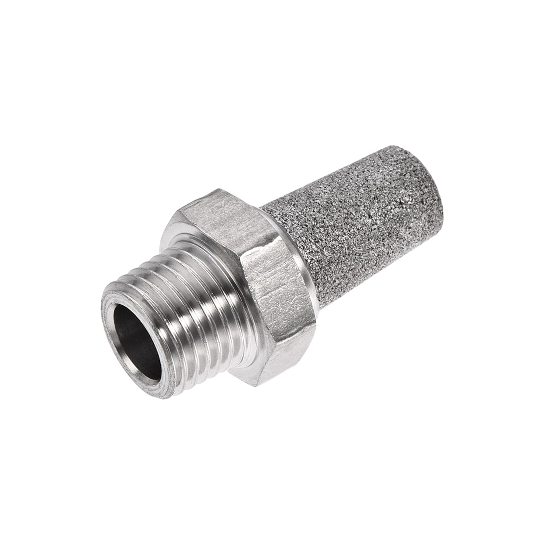 Unique Bargains Exhaust Muffler PT 1/4 Male Thread Sintered Stainless Steel Breather Pneumatic Air Muffler #S26042800UX4546